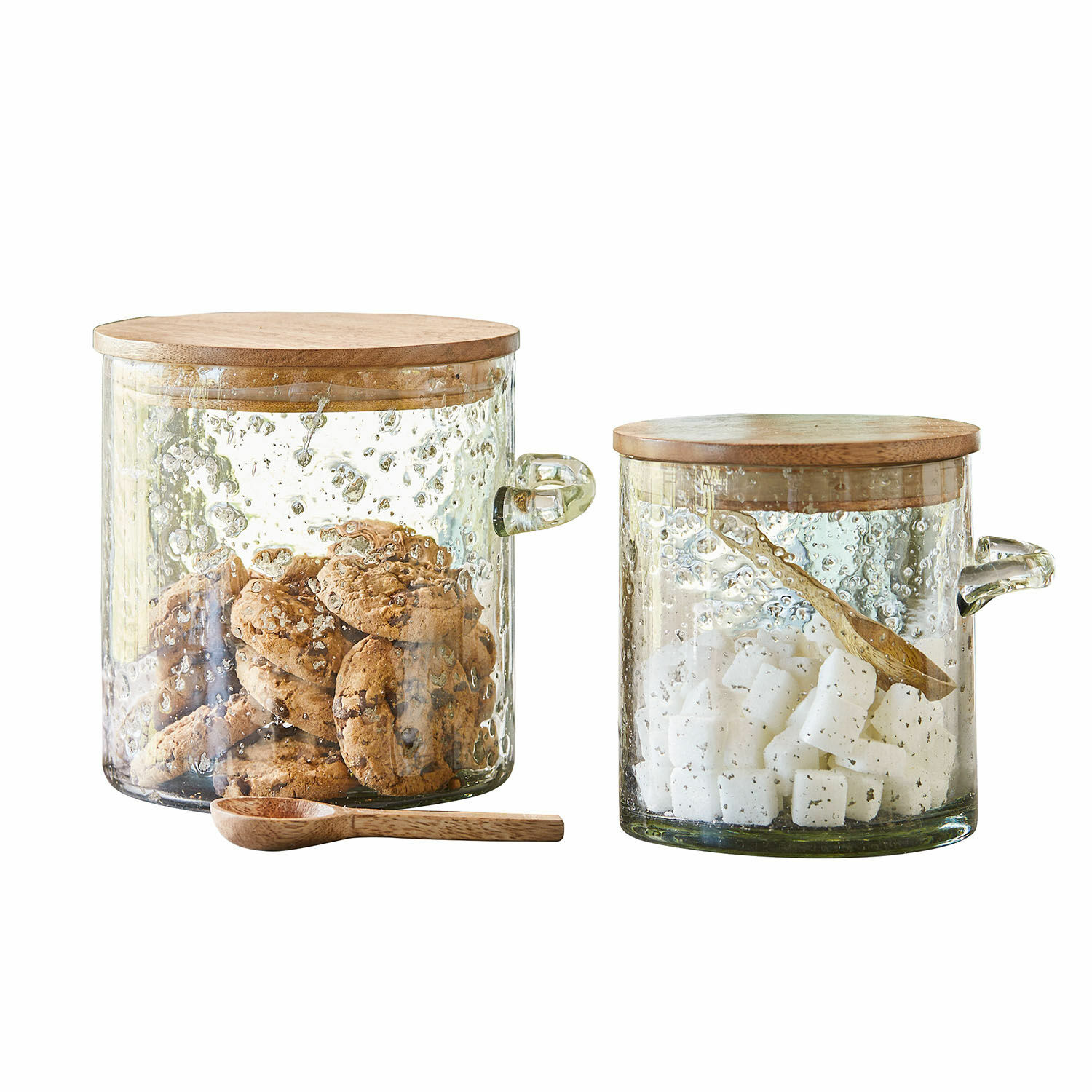 Lot de 2 pots en verre Cerney