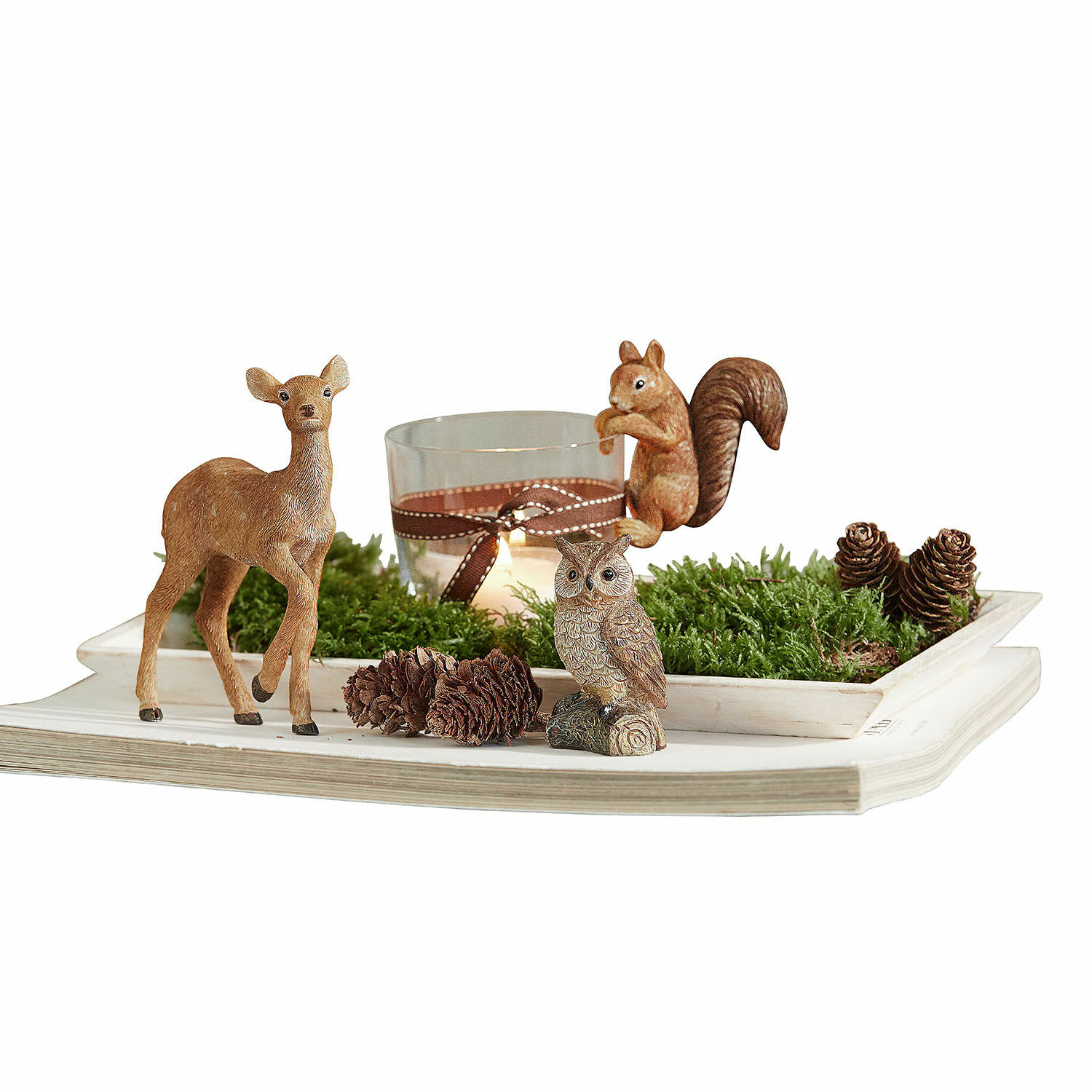 Lot de 3 animaux de la forêt décoratifs Vionique