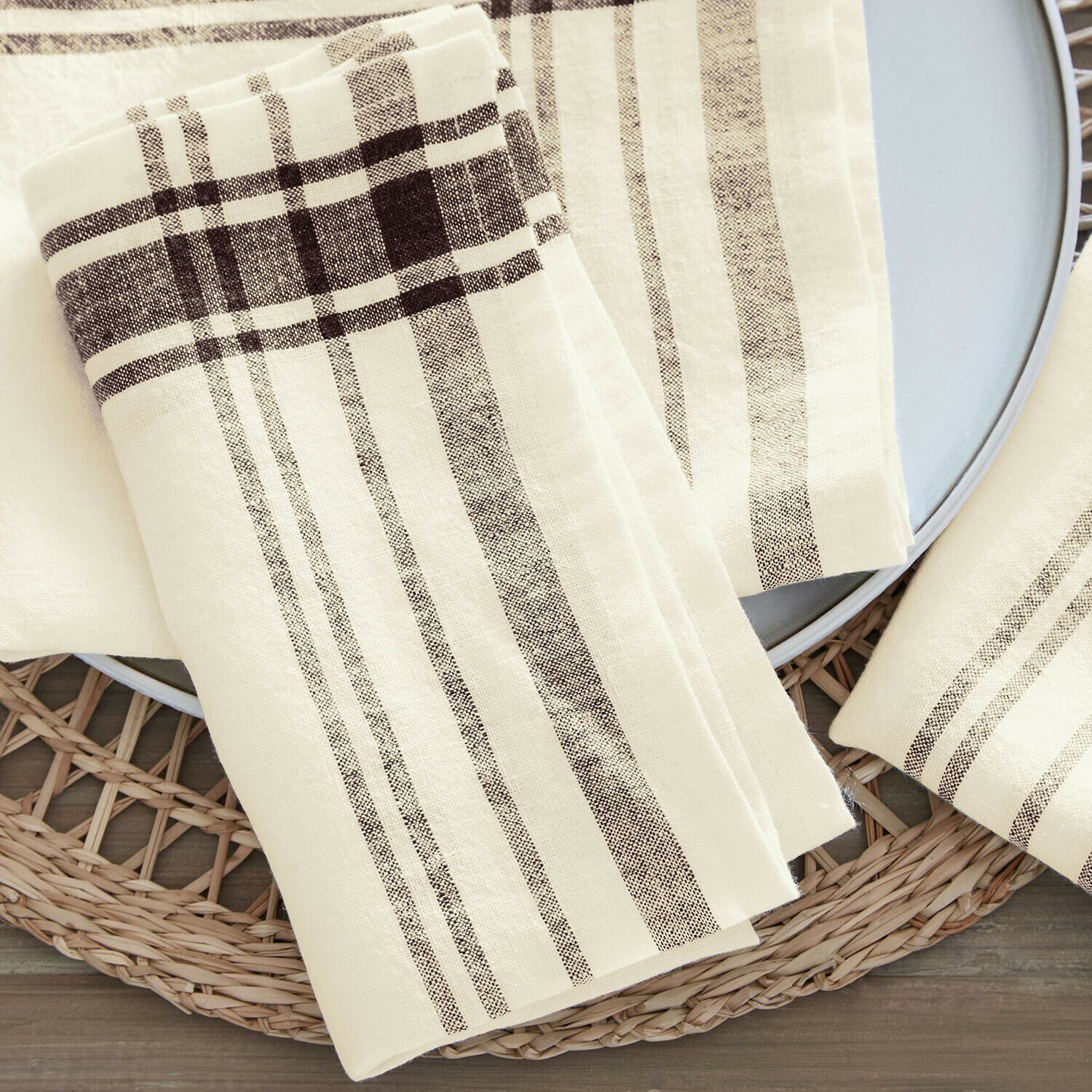 Lot de 4 serviettes Ellory
