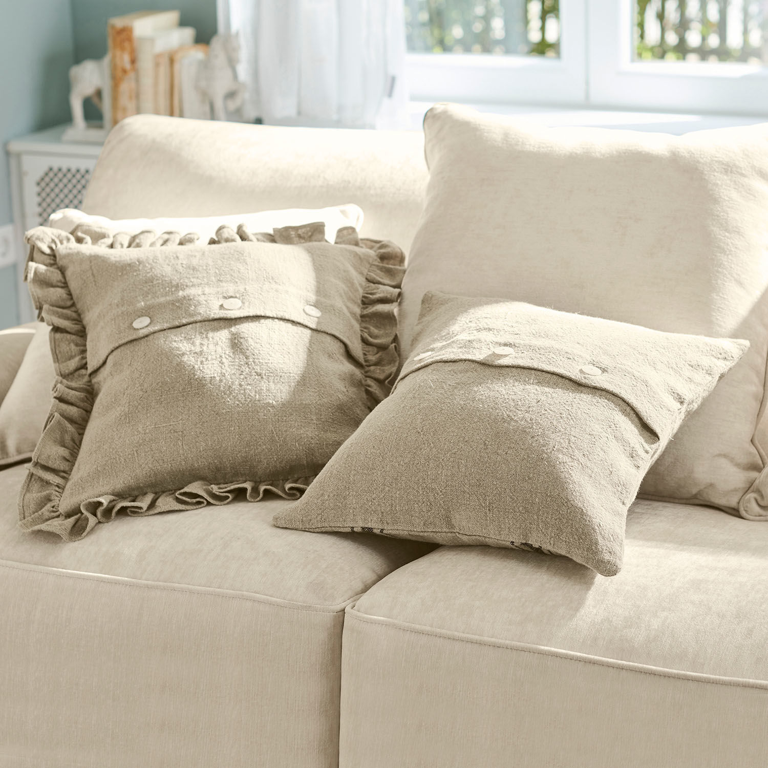 Lot de 2 housses de coussins Aiquile