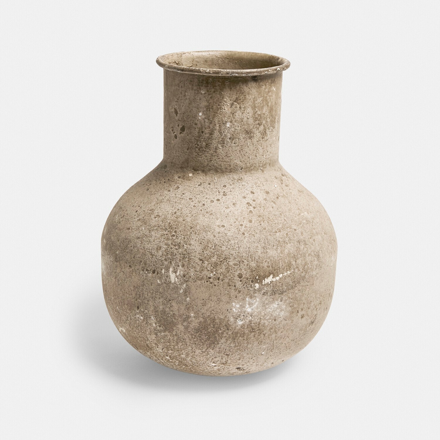 Vase Delavine Grand vase en céramique beige avec texture rustique, décoration d'intérieur naturelle