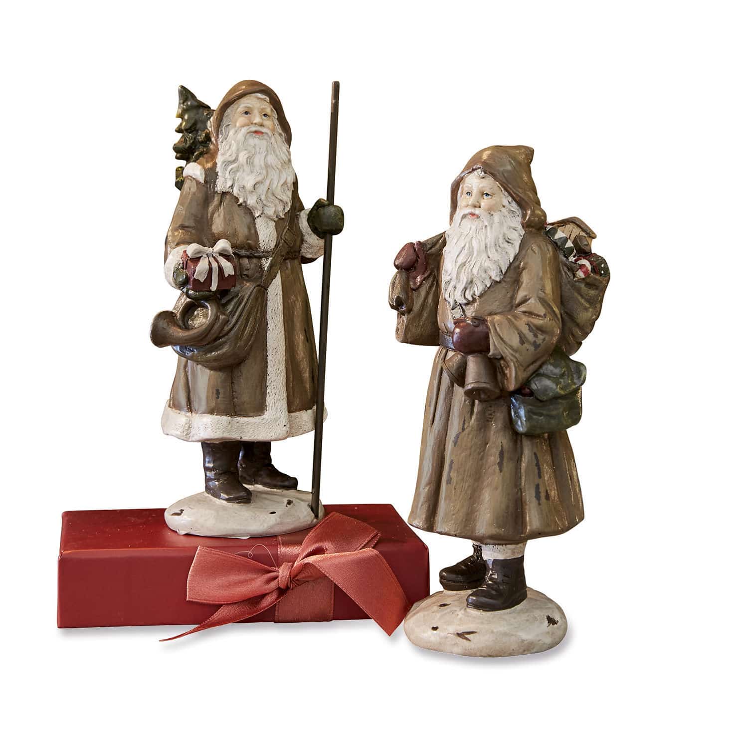 Lot de 2 figurines de Père Noël Filain
