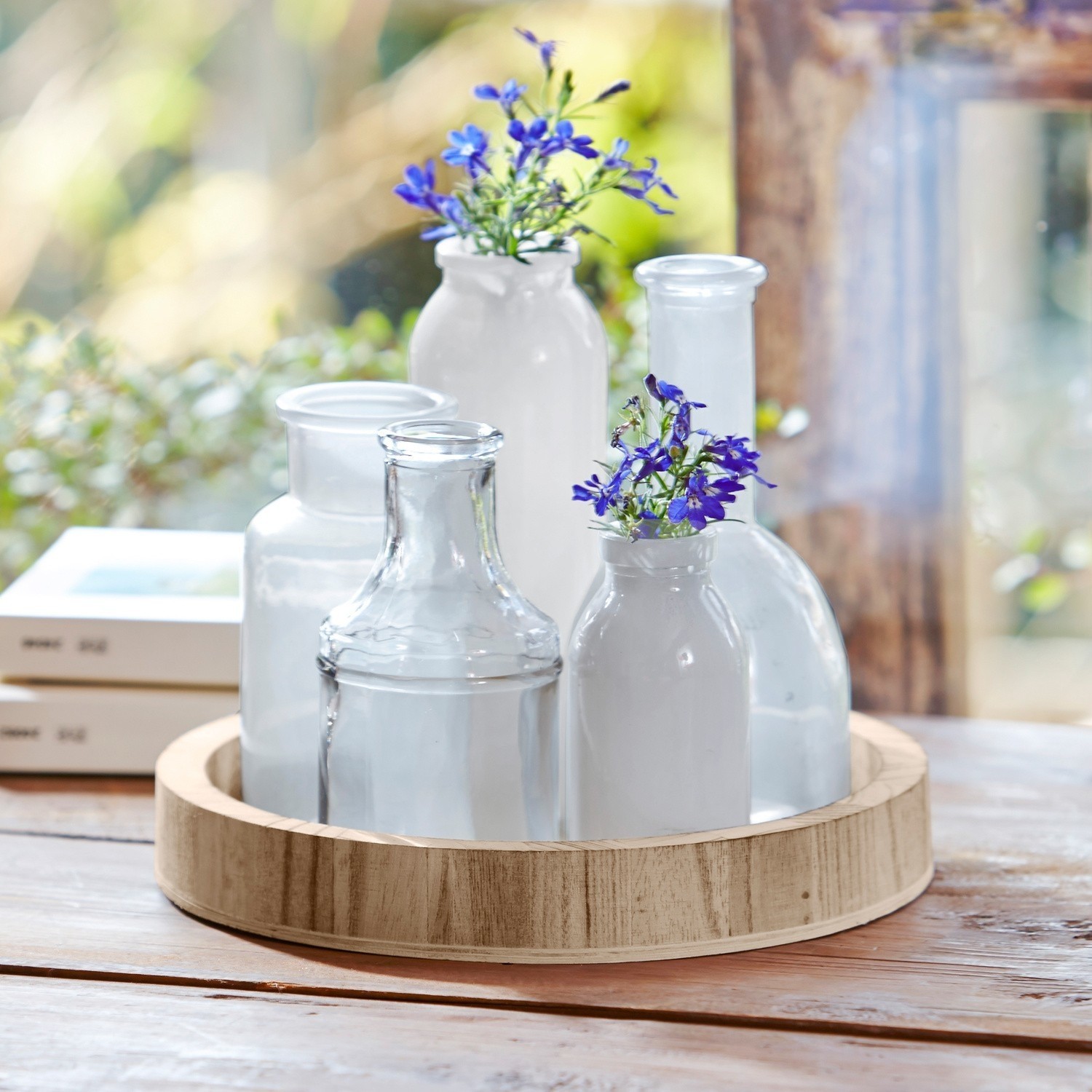 Plateau avec vases Edeline
