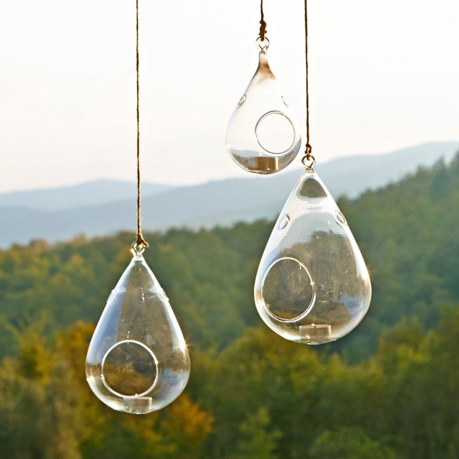 Lot de 2 photophores Teartrop