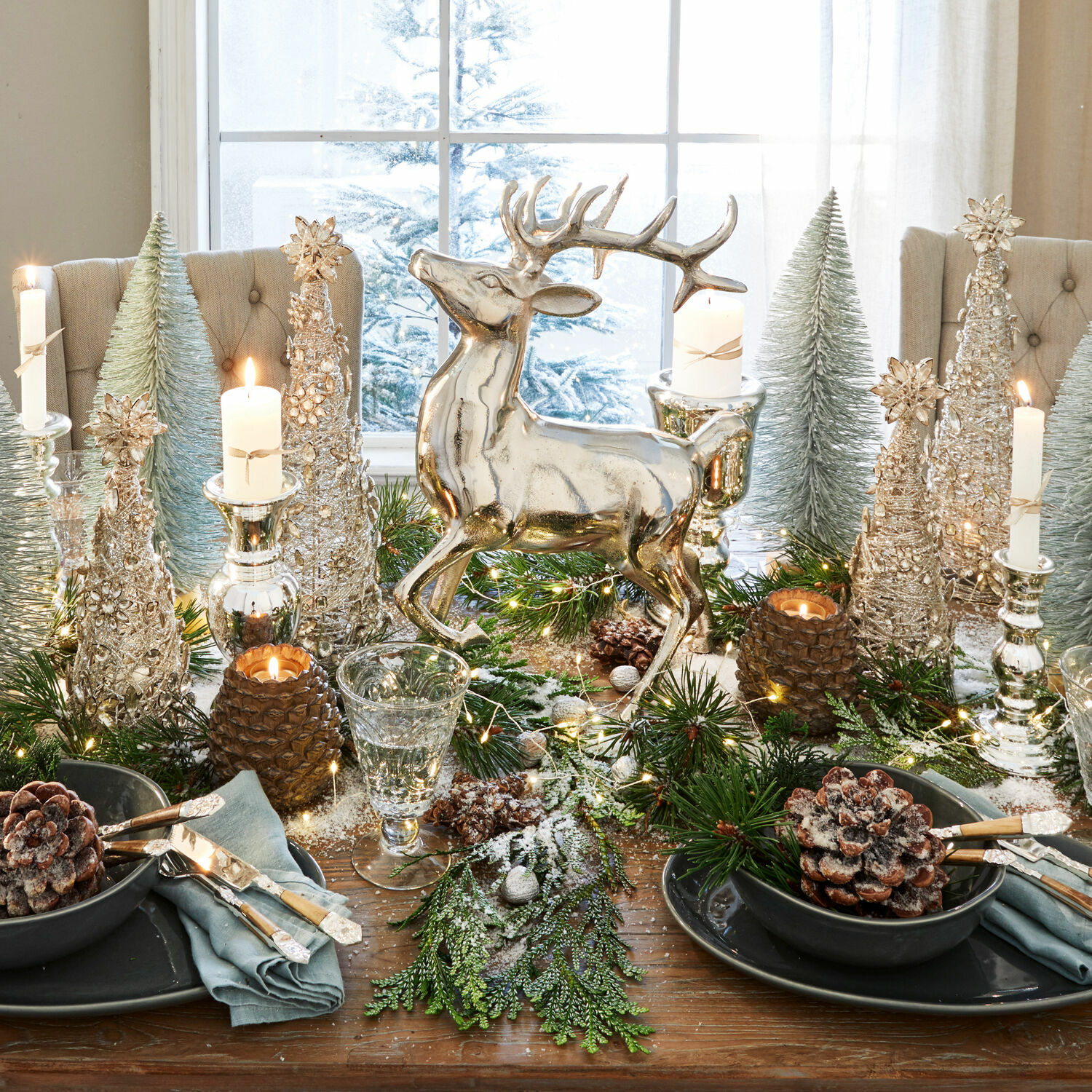 Lot de 2 sapins décoratifs Moroni