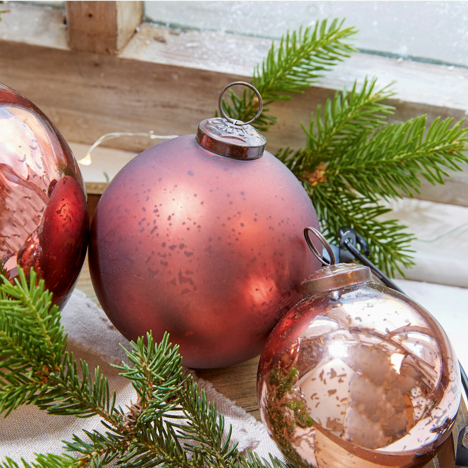 Lot de 8 décorations de Noël Glaster