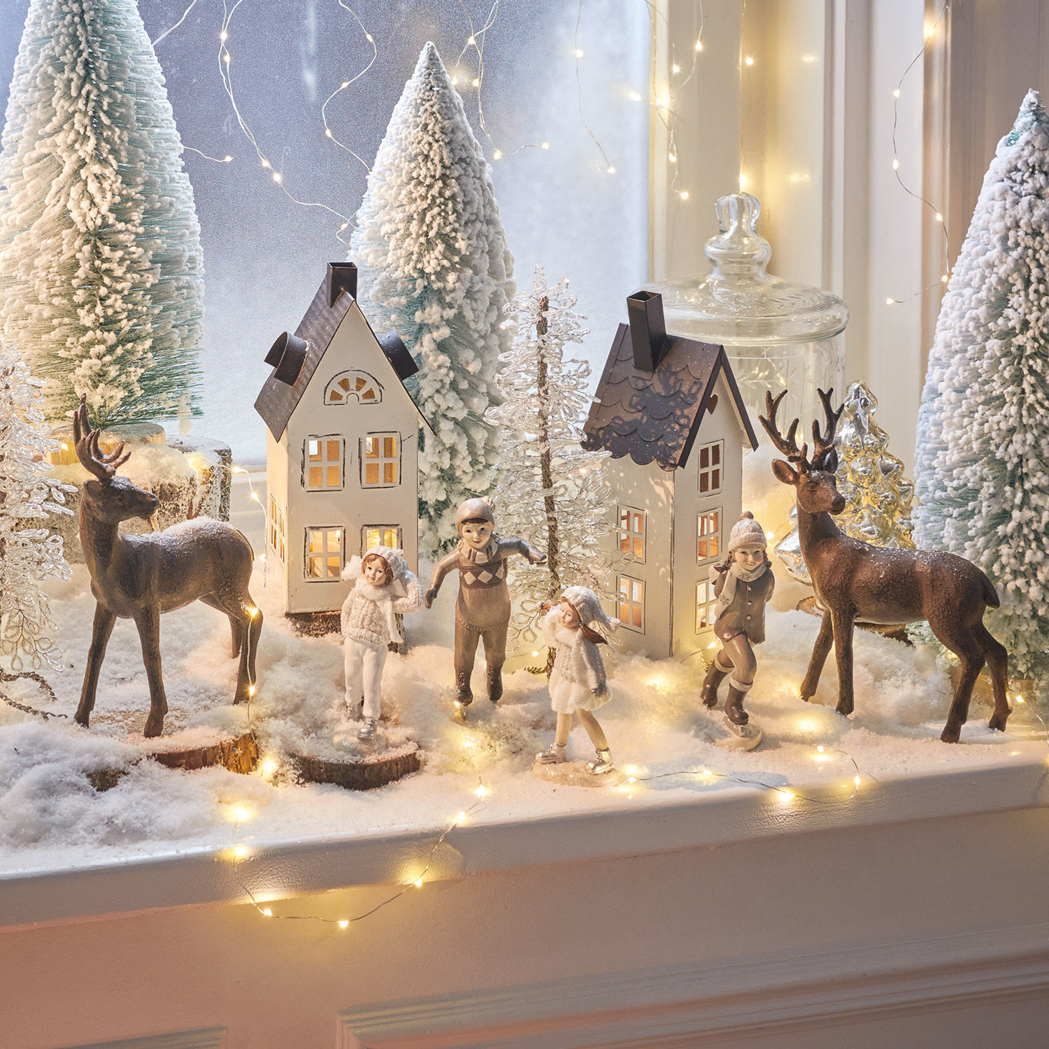 Lot de 2 cerfs décoratifs Cagny