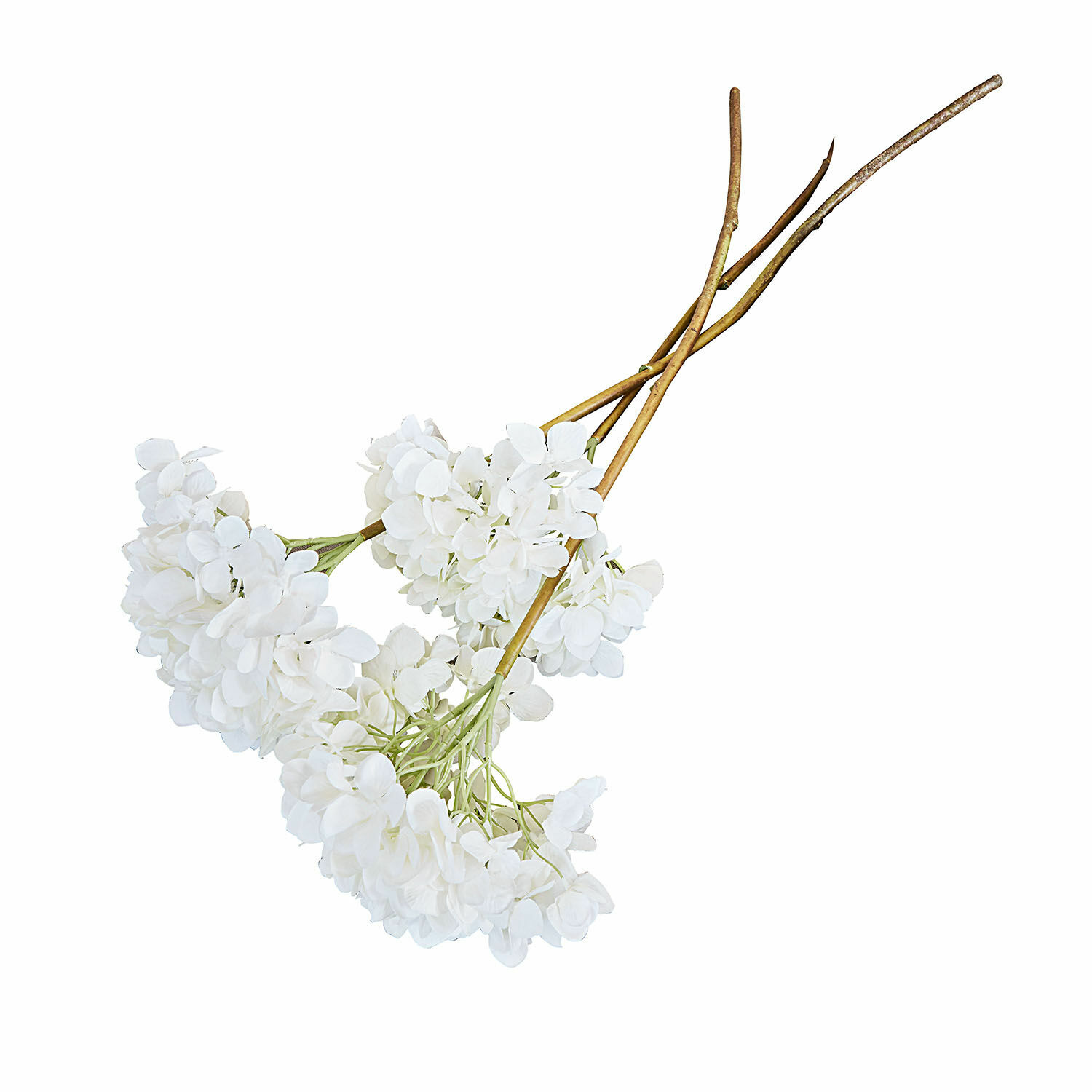 blanc/vert Ensemble de 3 fleurs décoratives Amarente blanches avec tiges vertes pour décoration intérieure
