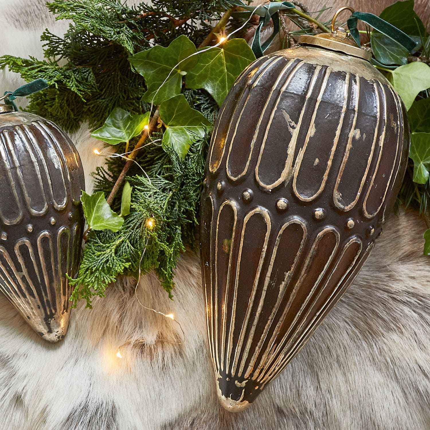 Lot de 2 décorations de Noël Cusano