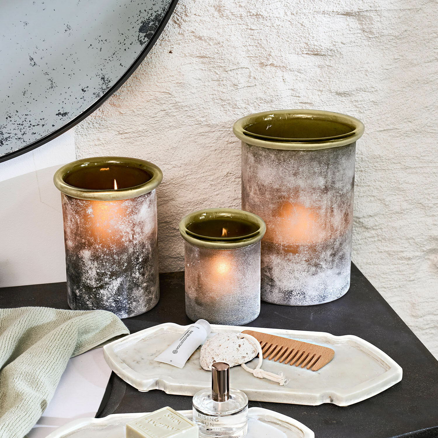 Lot de 3 photophores Iskira