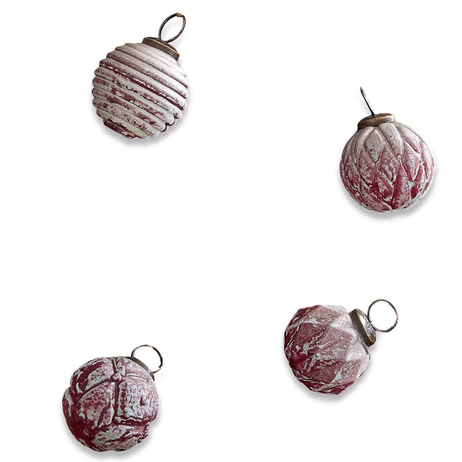 Lot de 4 boules de Noël Orlane