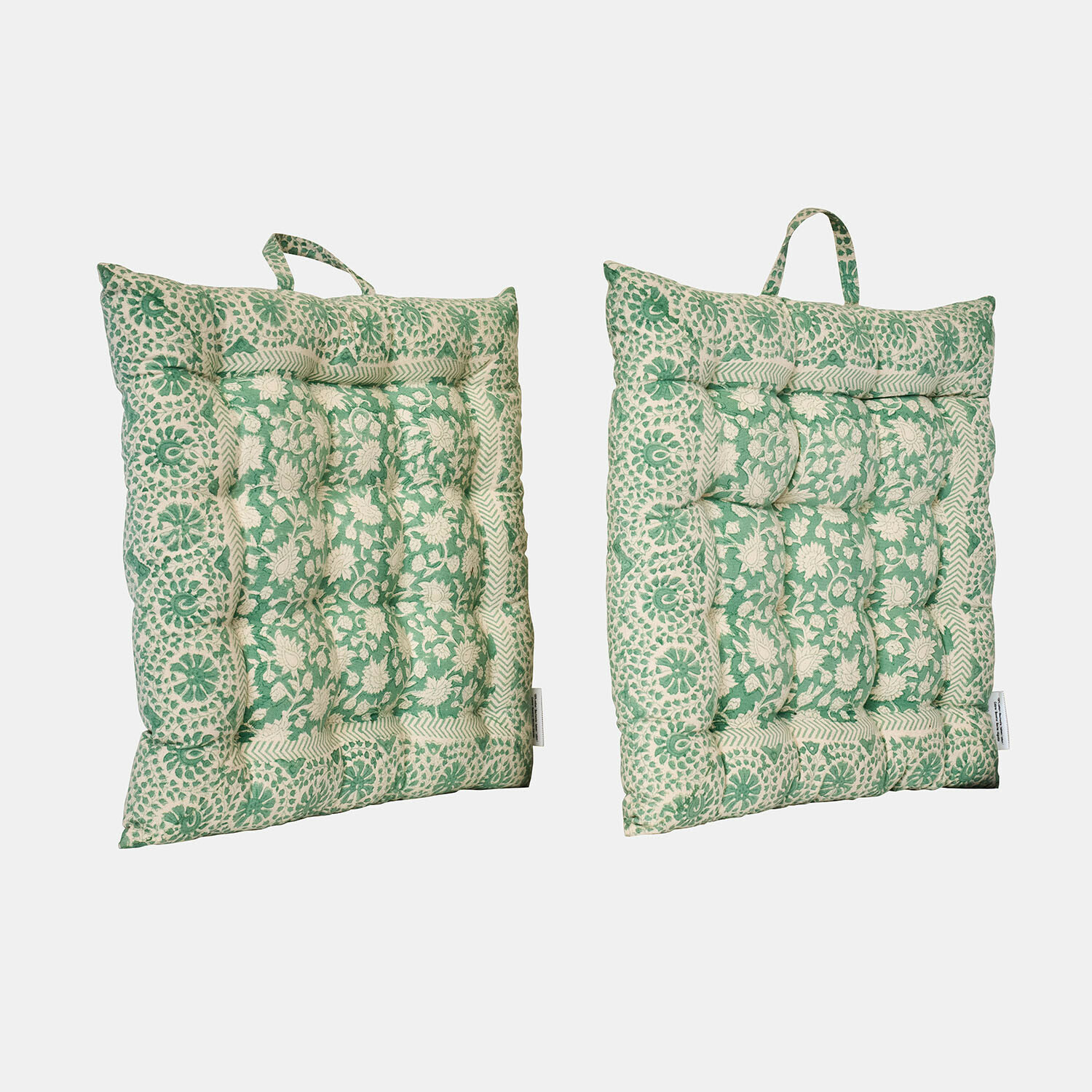 Lot de 2 coussins d’assise Fleuronnes