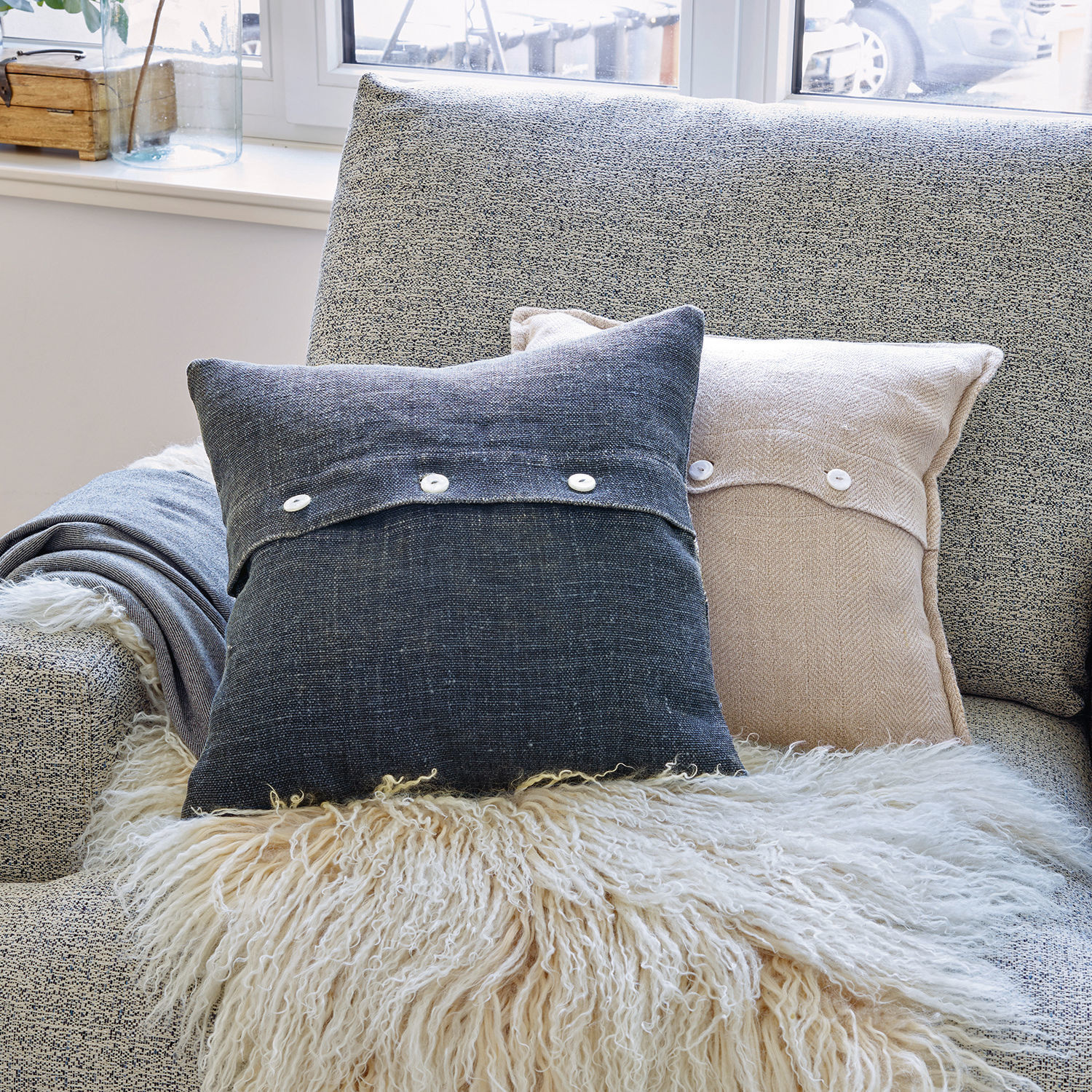 Lot de 2 housses de coussins Mayet