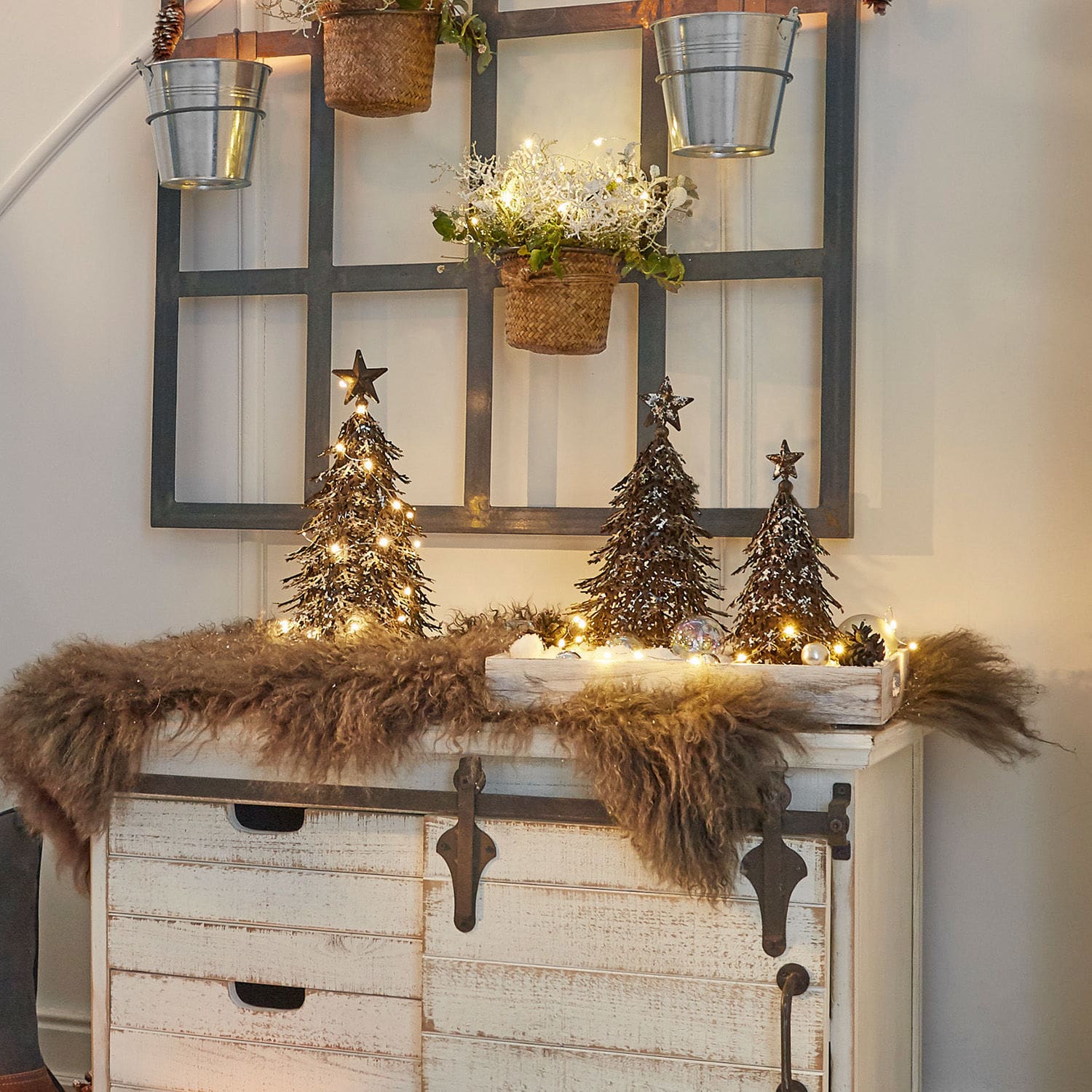 Lot de 3 sapins décoratifs Tennie