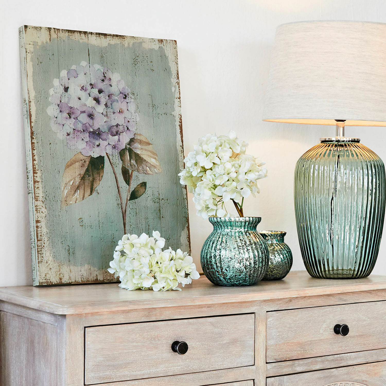 Lot de 3 fleurs décoratives Amarente
