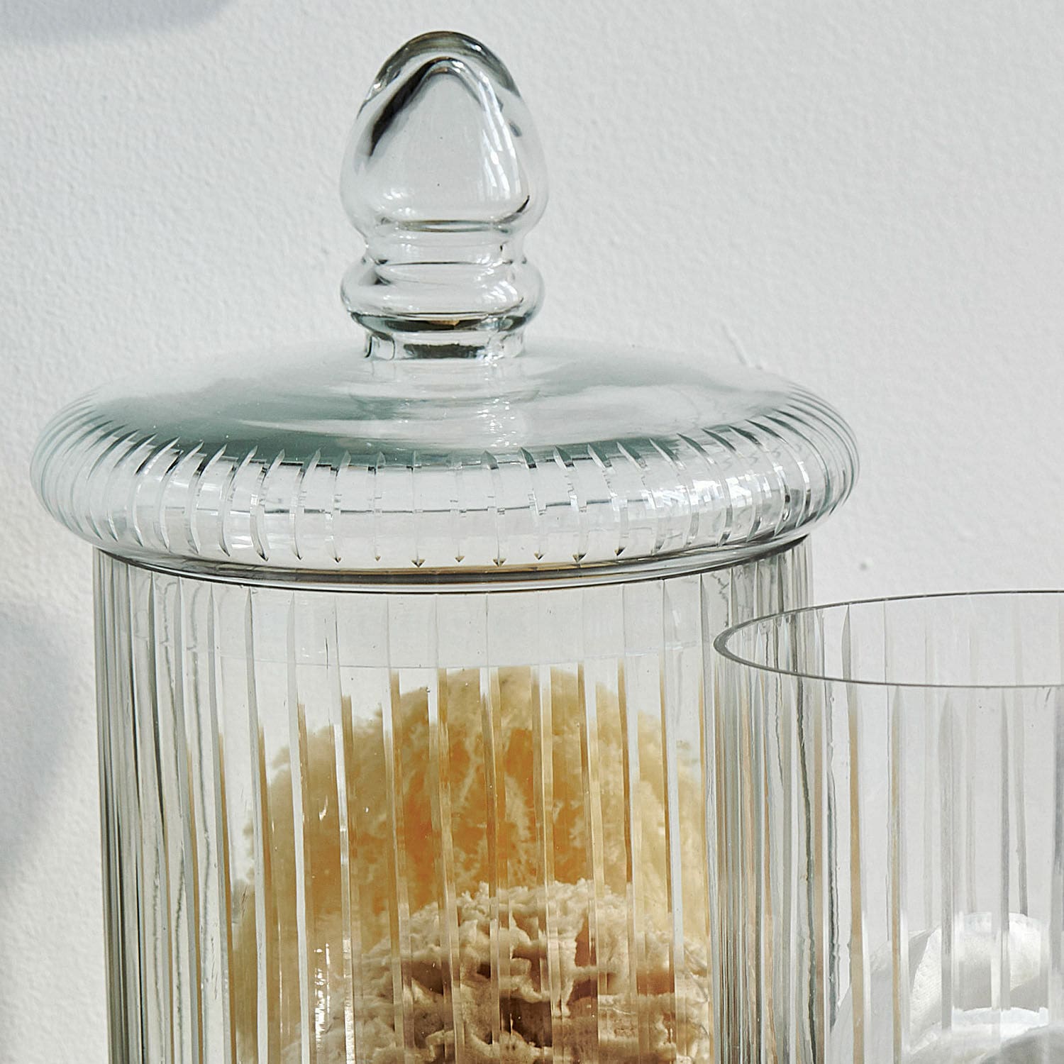 Lot de 2 bonbonnières en verre Marnix