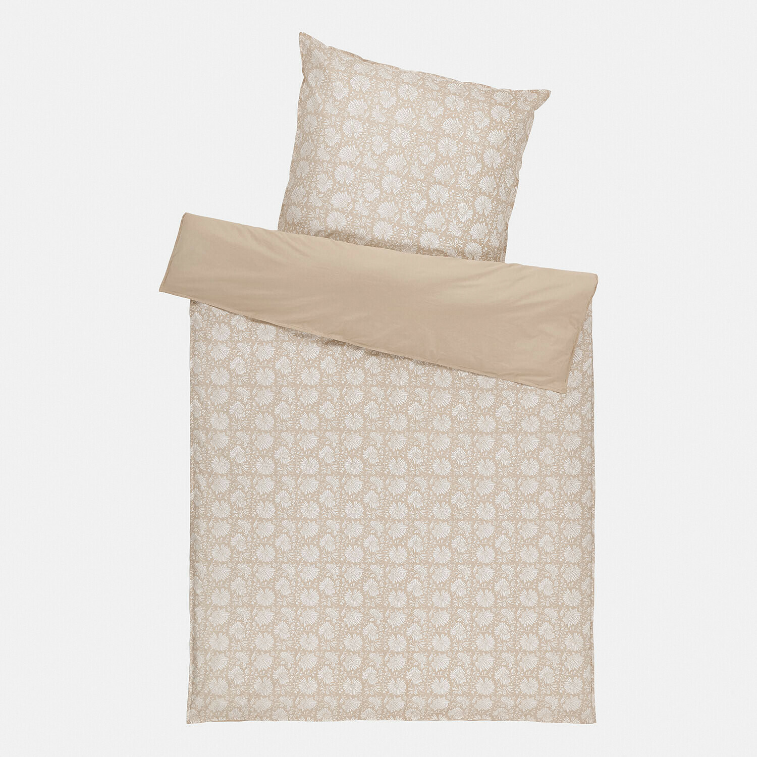 marron/beige Parure de lit Jouvenay marron beige à motif floral, tissu doux pour un confort optimal