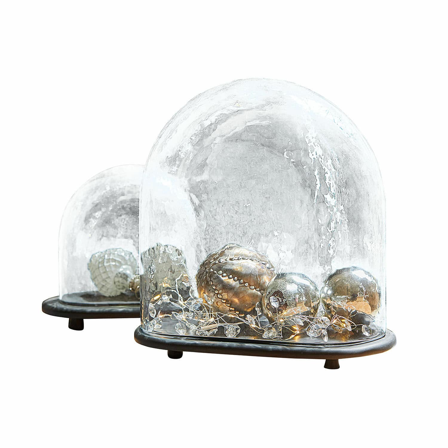 Lot de 2 cloches en verre Ervauville