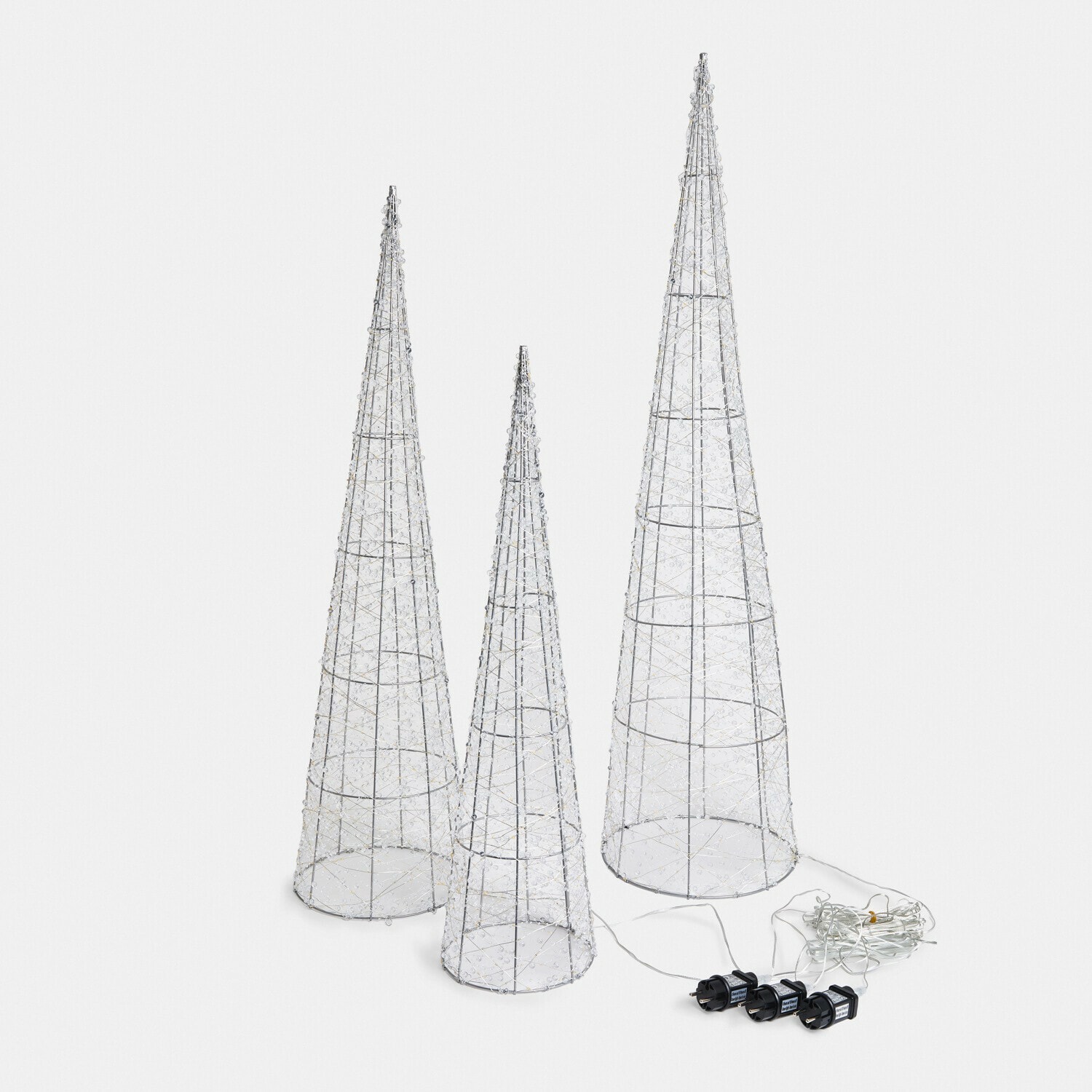Lot de 3 sapins LED Clairune Lot de 3 sapins LED Clairune