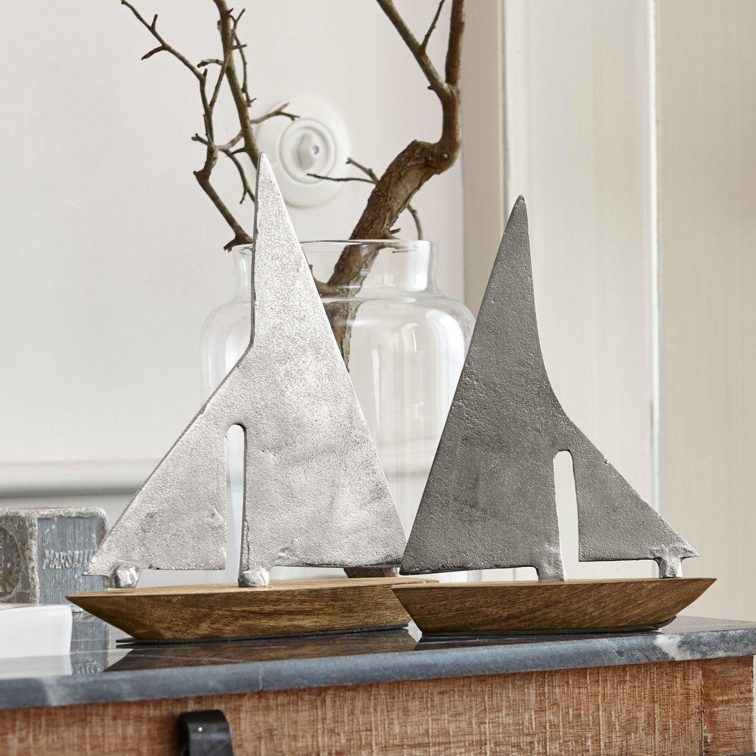 Lot de 2 bateaux décoratifs St. John