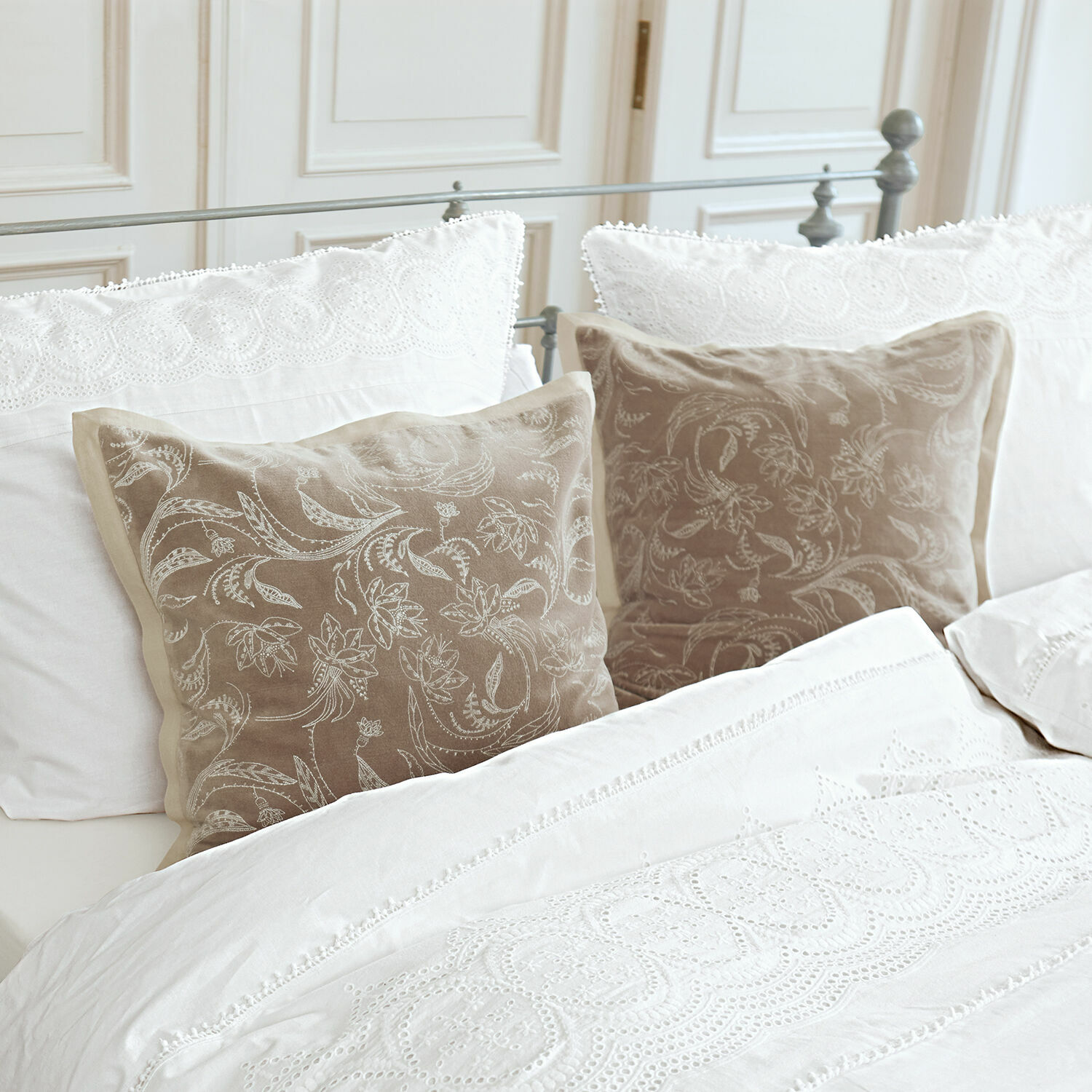 Lot de 2 housses de coussins Olicianne