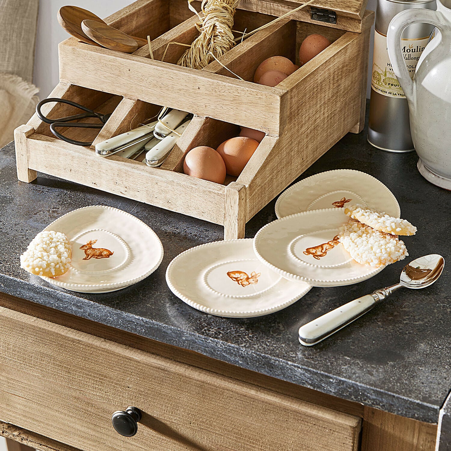 Lot de 4 assiettes Seravoux