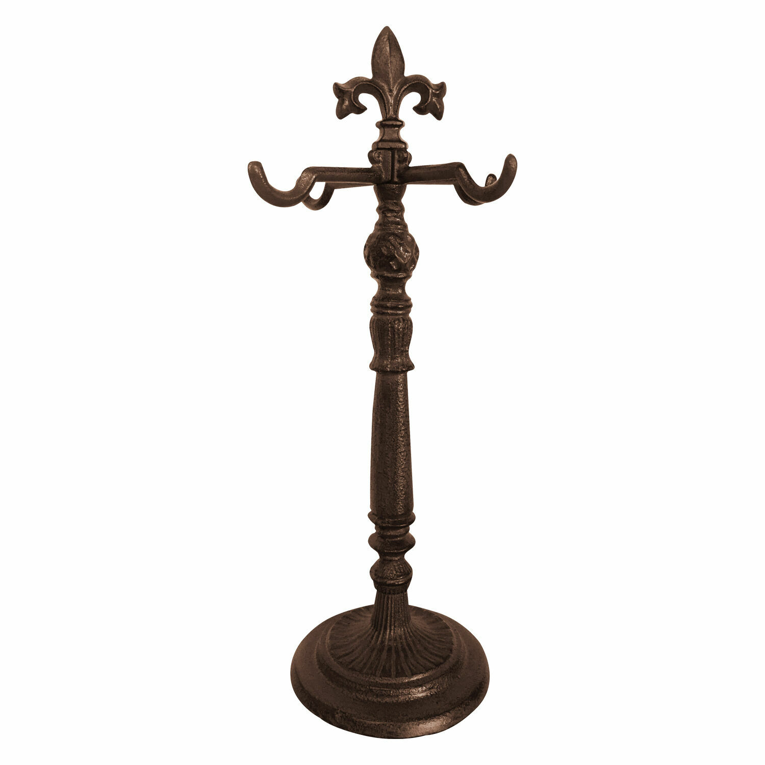 marron vieilli Support de couronne Antwan en métal brun antique pour décoration intérieure et extérieure