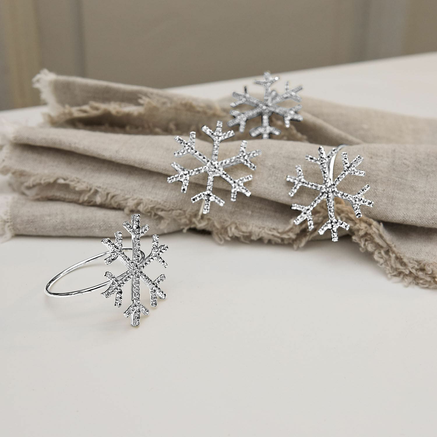 Lot de 4 ronds de serviettes Noel