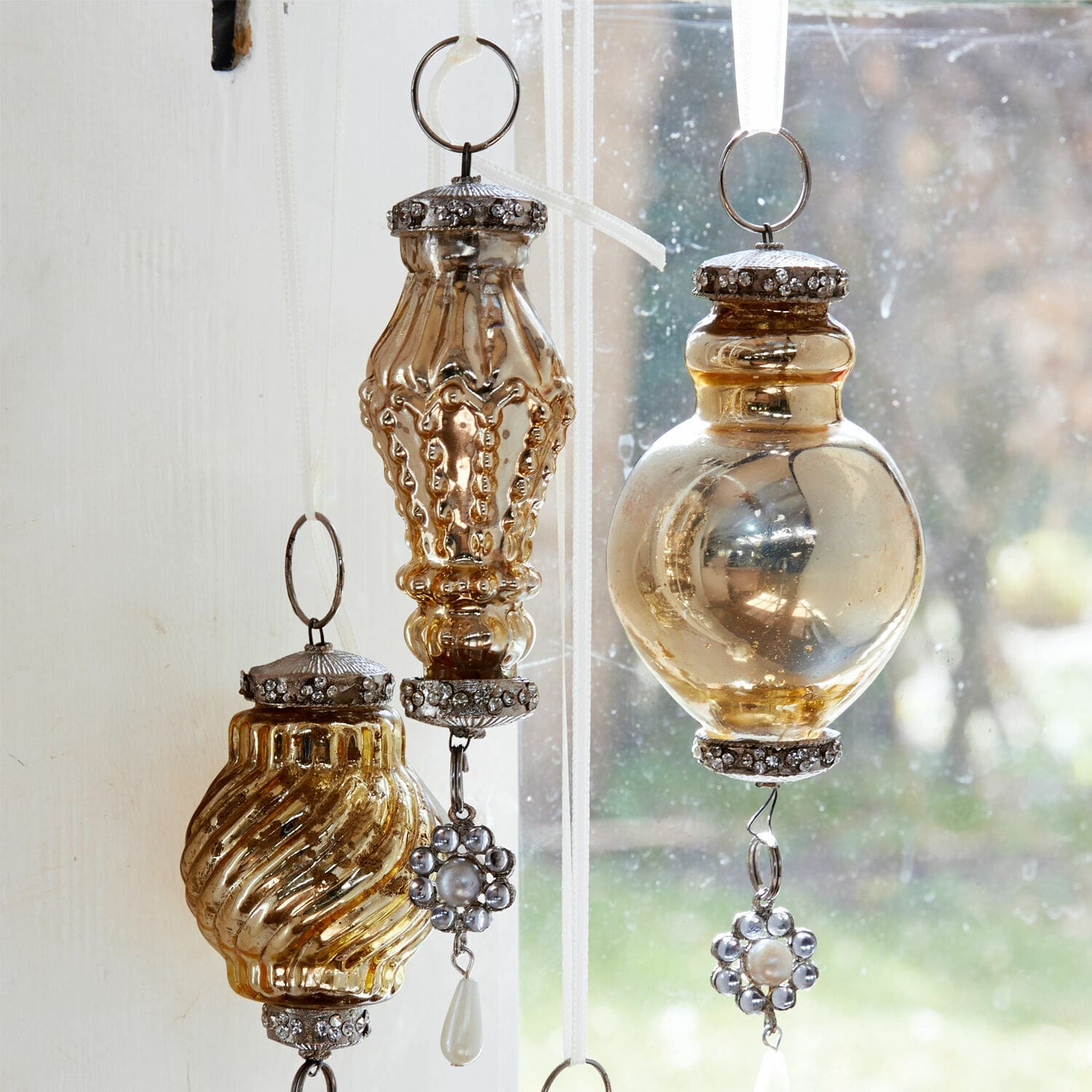 Lot de 4 décorations de Noël Larme