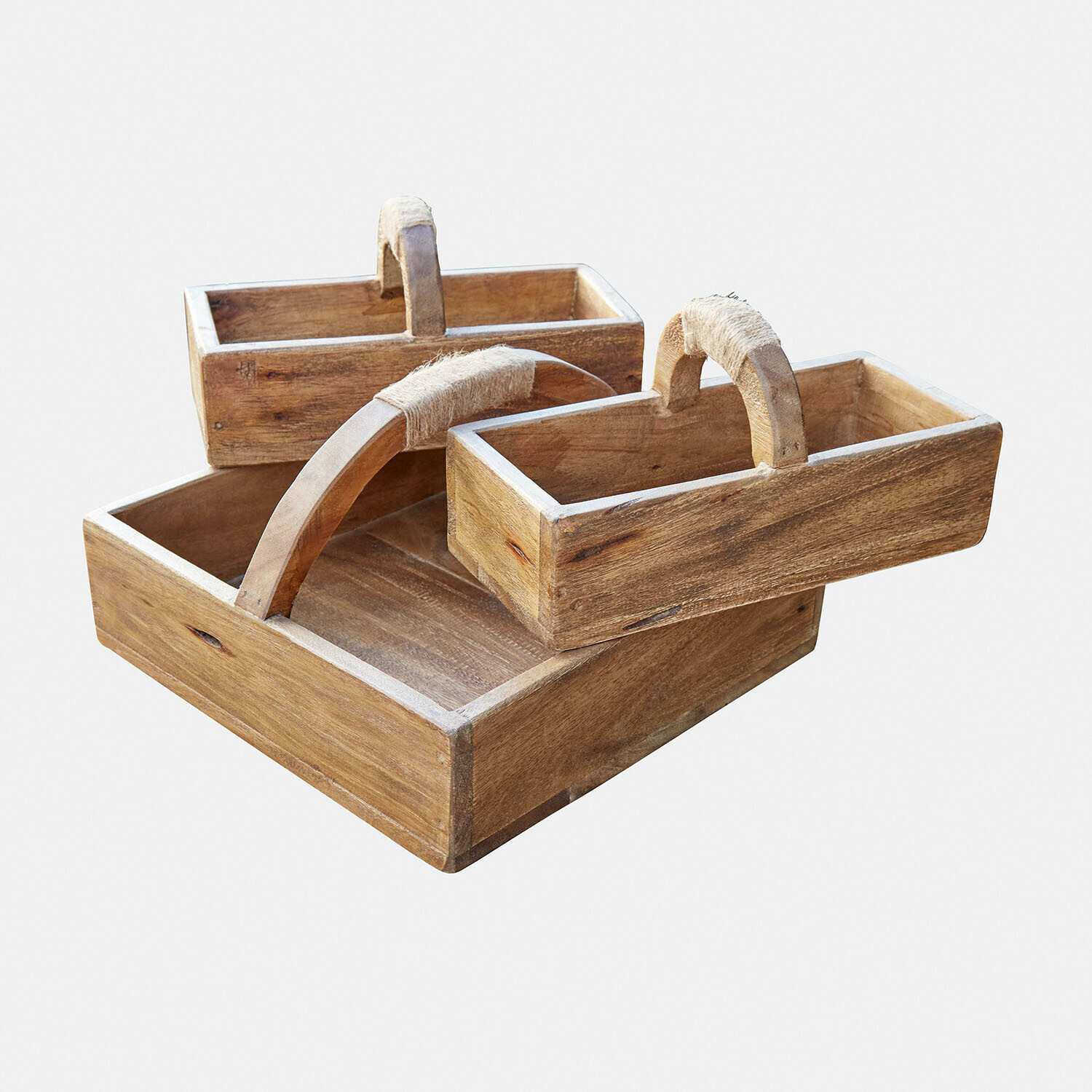 Lot de 3 caisses en bois Nettleby