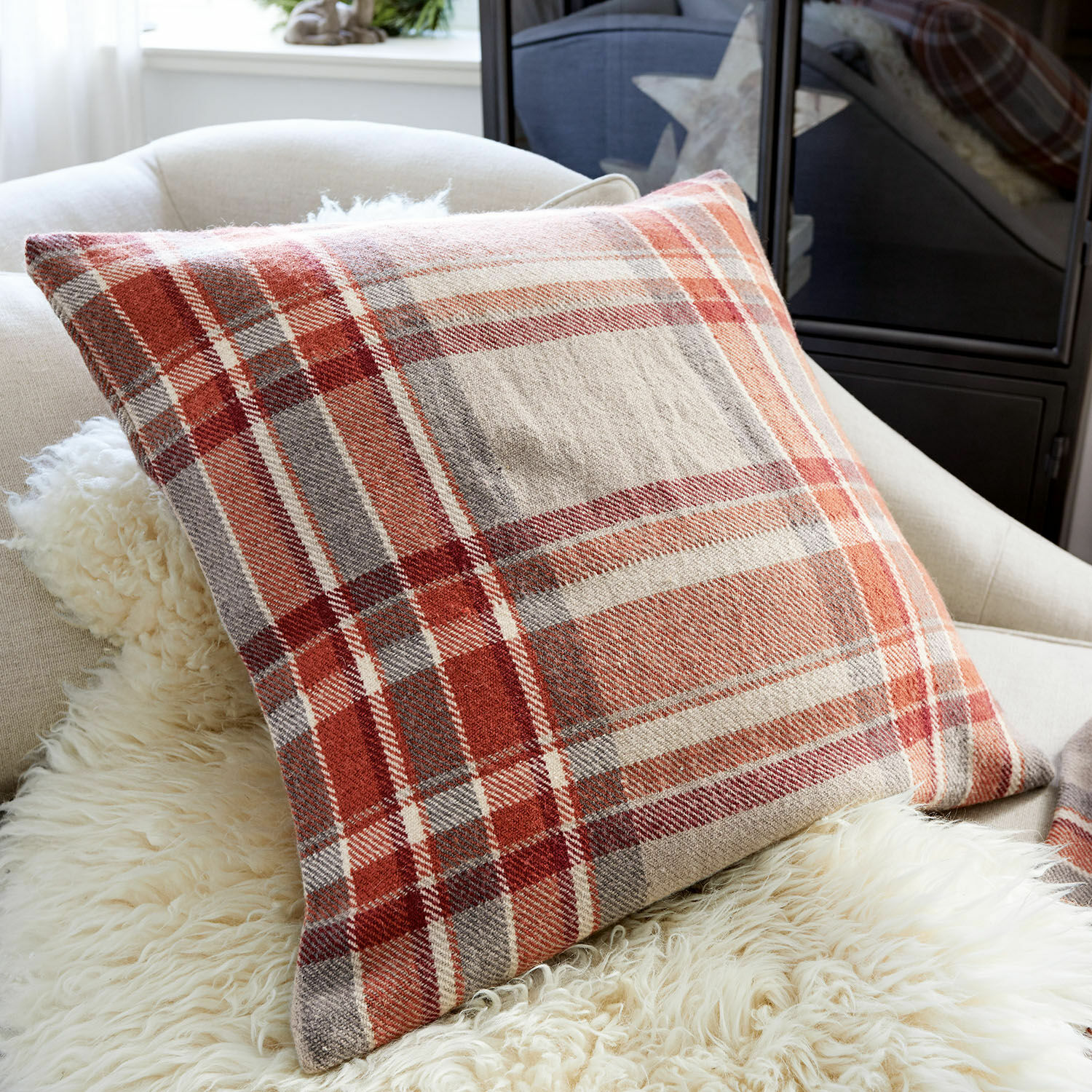 Housse de coussin Tartan