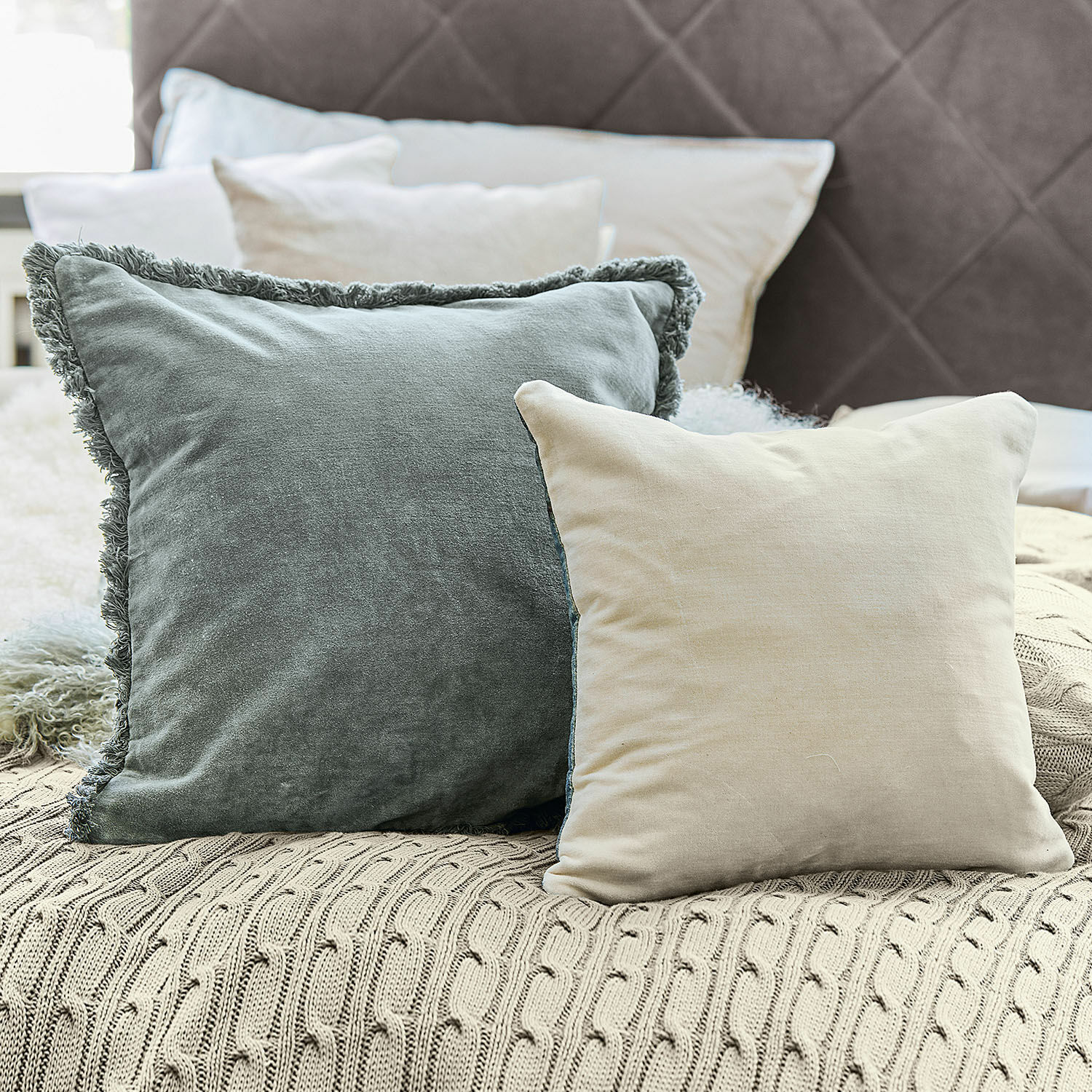 Lot de 2 housses de coussins Palina