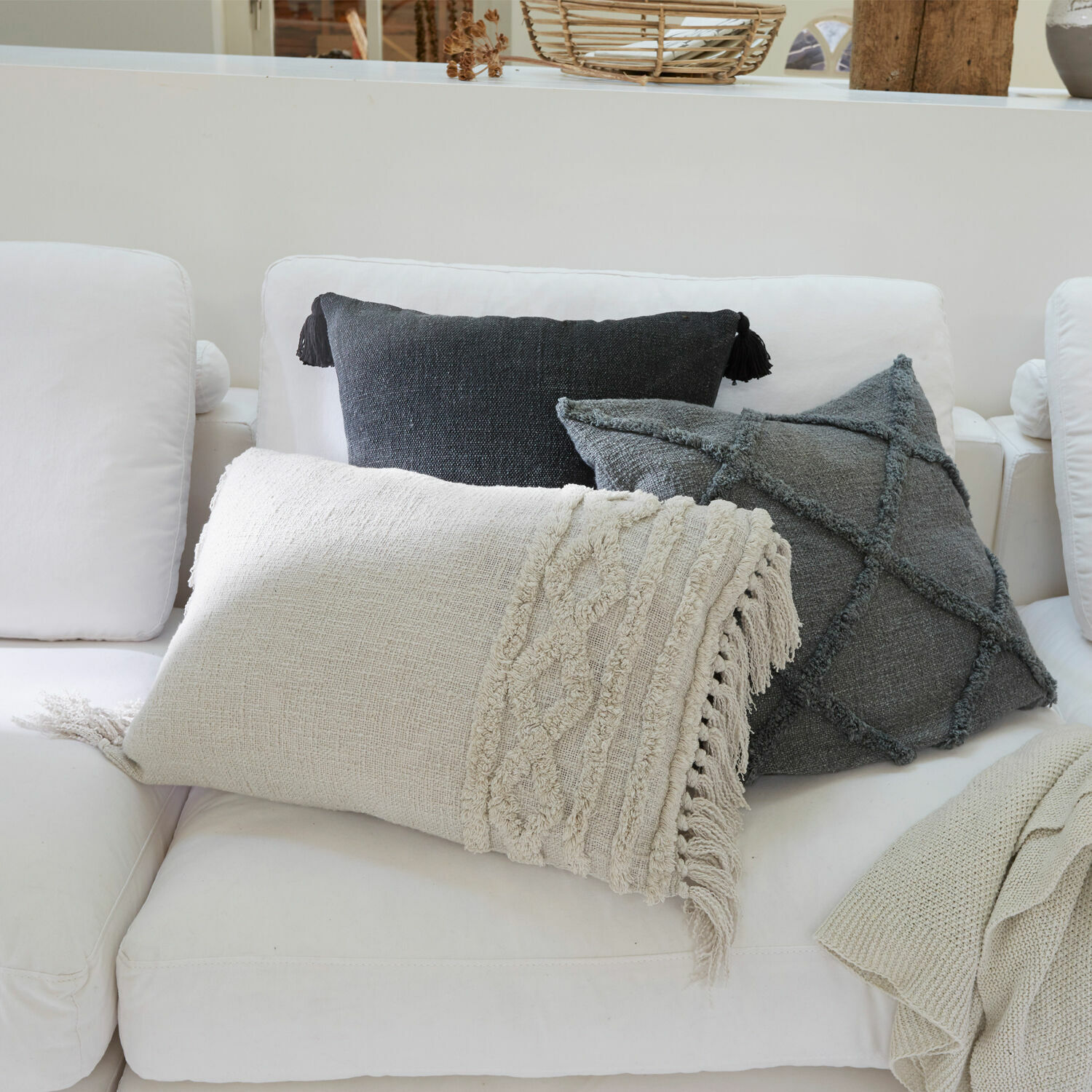 Lot de 3 housses de coussins Lome