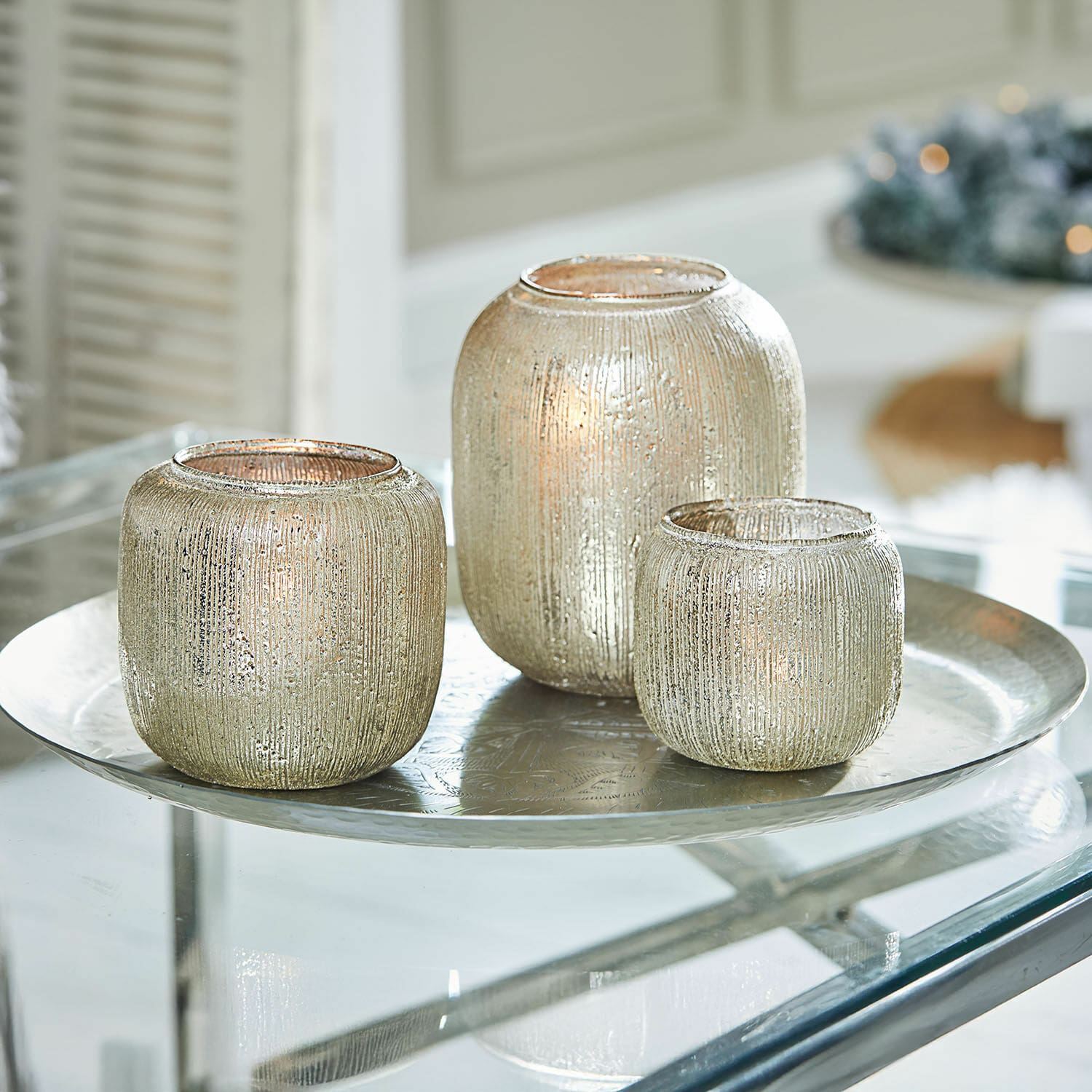 Lot de 3 photophores Clioneth