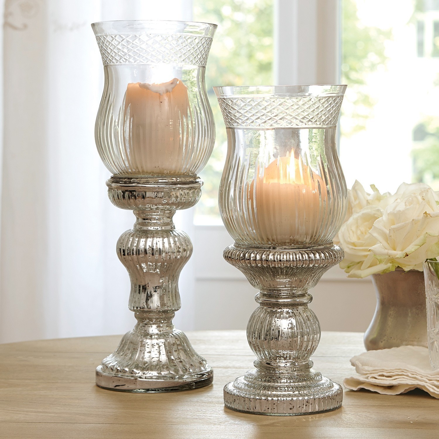 Lot de 2 bougeoirs Luisant