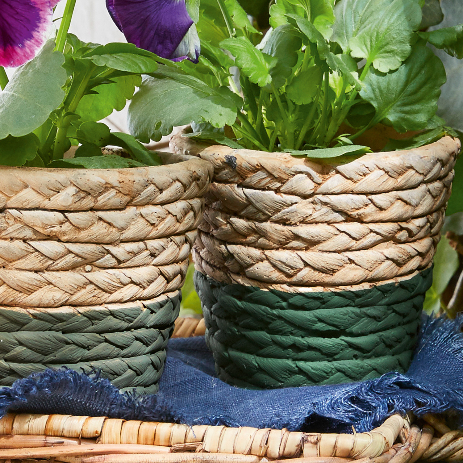 Lot de 2 cache-pots Manoel
