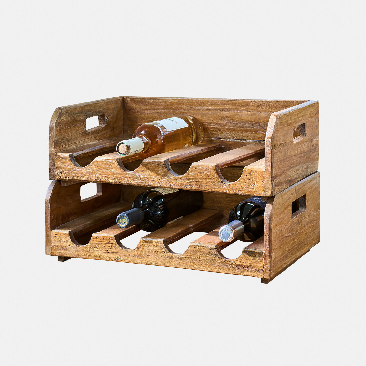 Lot de 2 porte-bouteilles Crestwooden