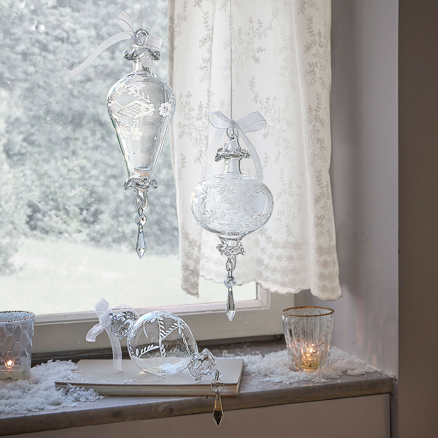 Lot de 3 décorations à suspendre Féloraine