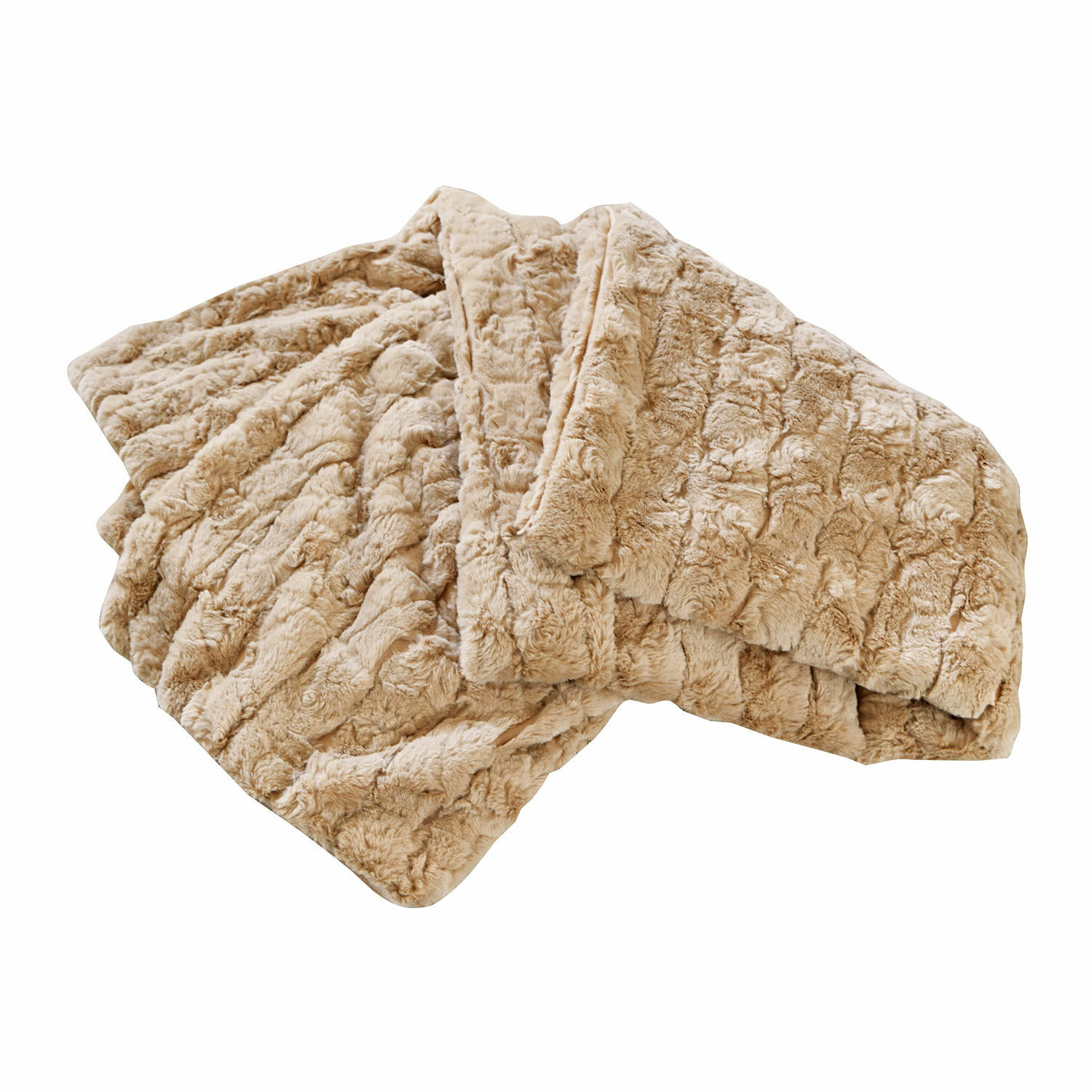 Plaid Dorelice Plaid beige en fausse fourrure douce, parfait pour une ambiance chaleureuse et décorative