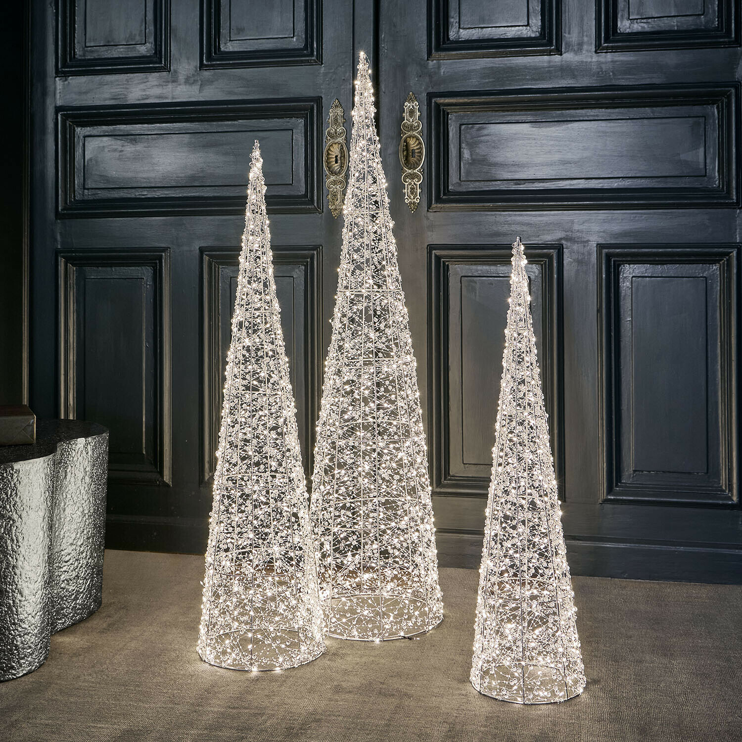 Lot de 3 sapins LED Clairune Lot de 3 sapins LED Clairune