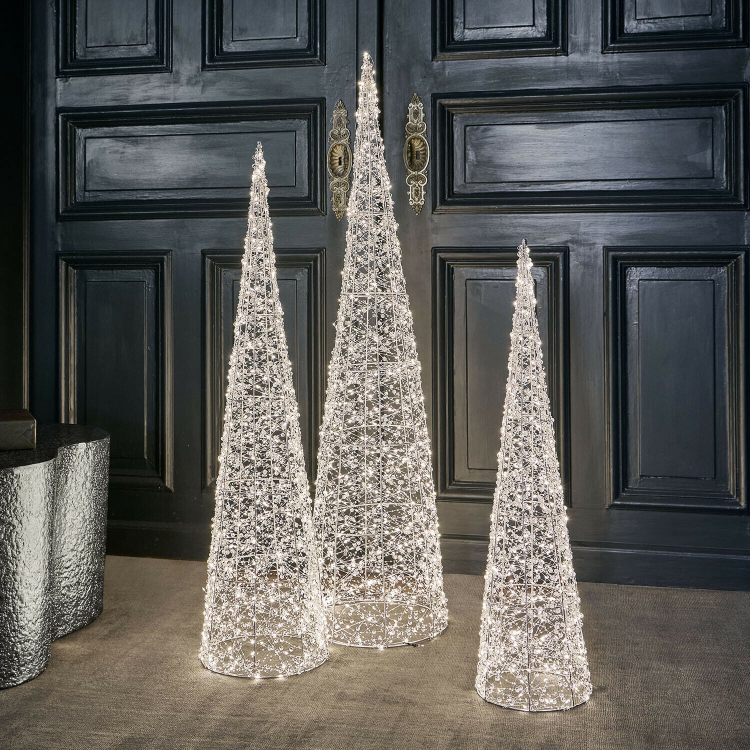 Lot de 3 sapins LED Clairune Lot de 3 sapins LED Clairune