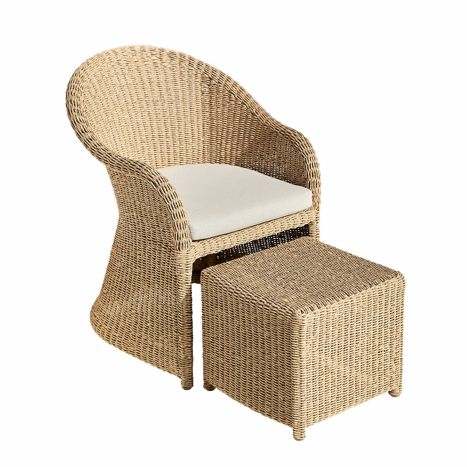 Fauteuil avec tabouret Morienne