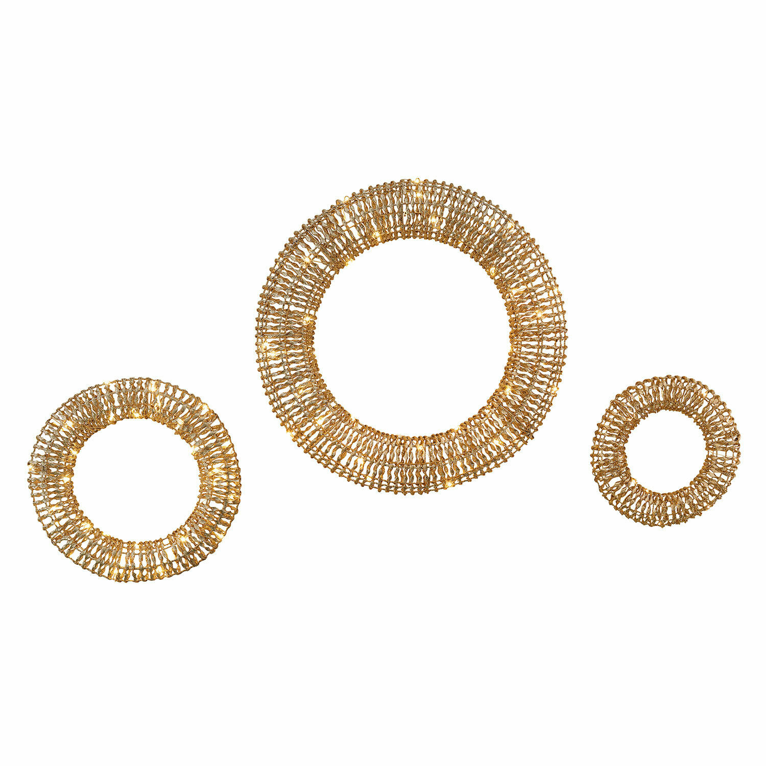 Lot de 3 couronnes à LED Antorino