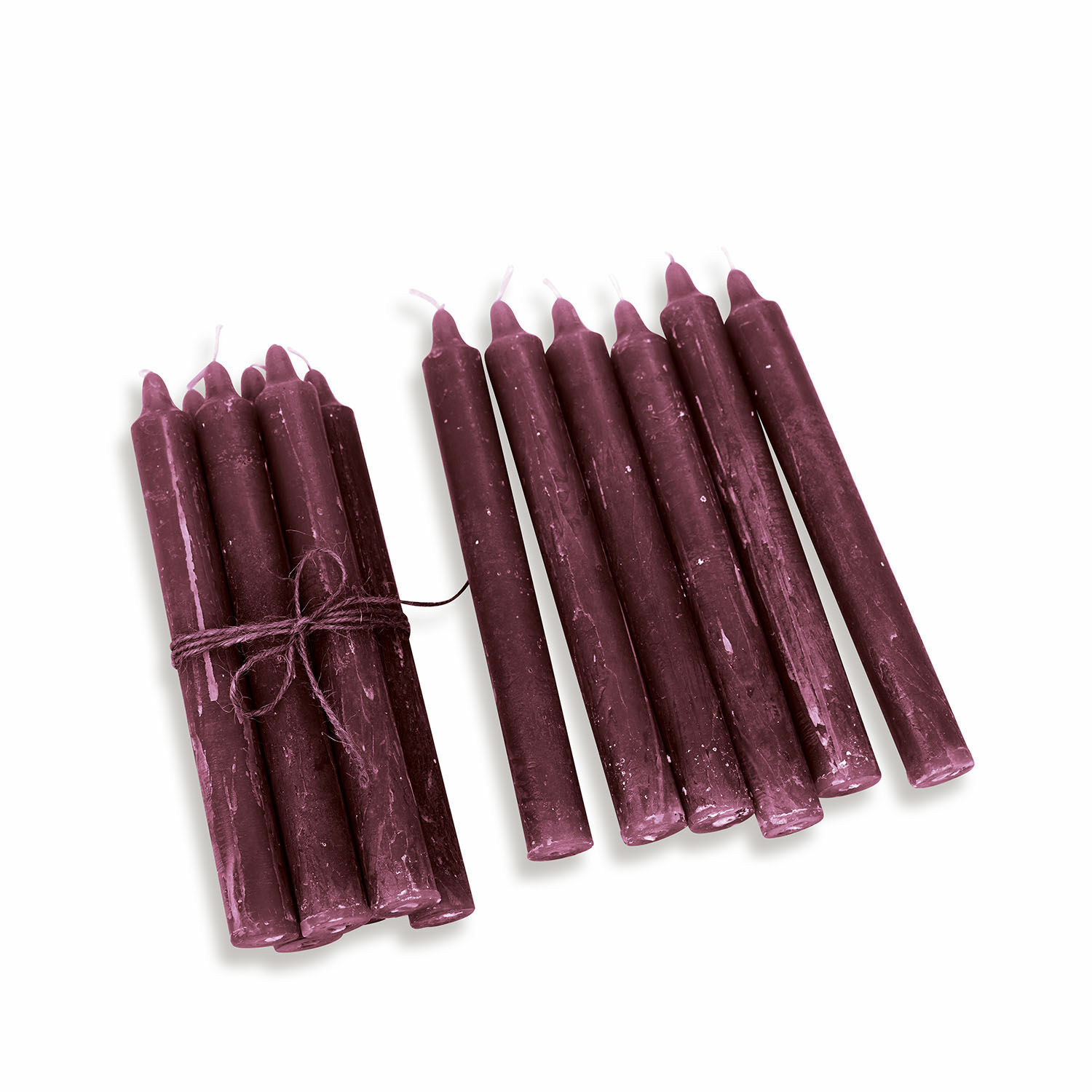violet Lot de 12 bougies violettes en cire, décoratives pour la maison et l'éclairage d'ambiance