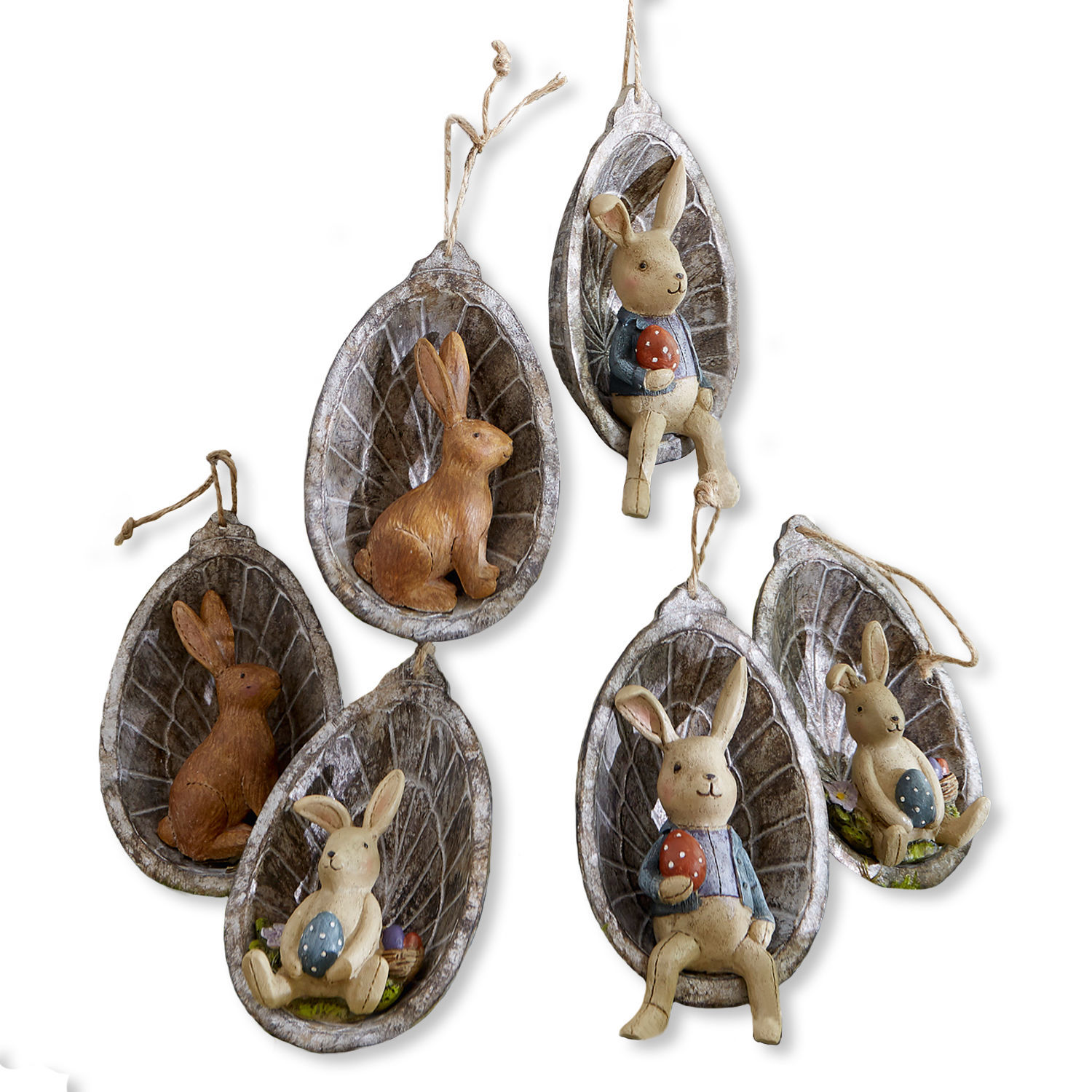 Lot de 6 œufs de Pâques Vinos