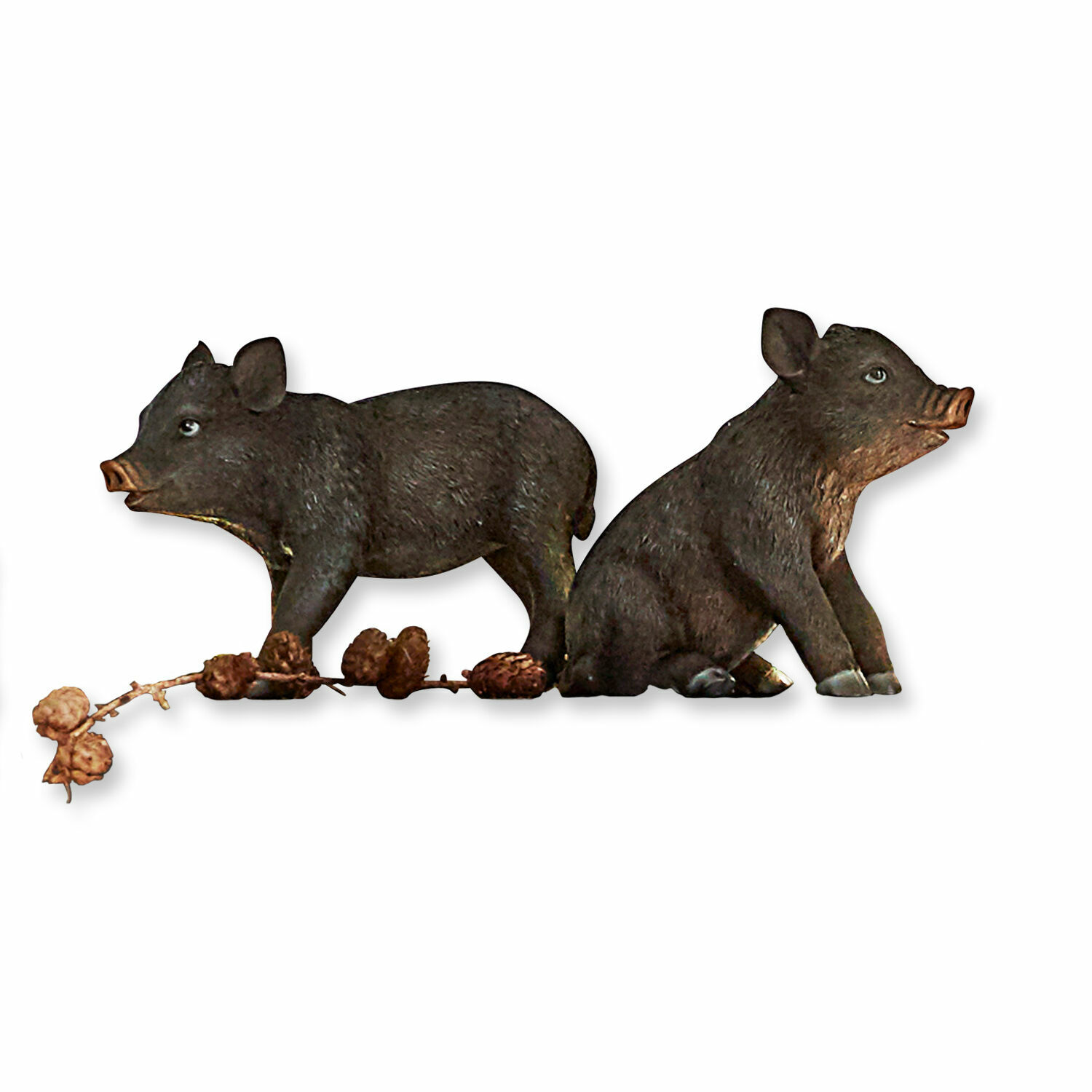 Lot de 2 porcelets décoratifs Silvain