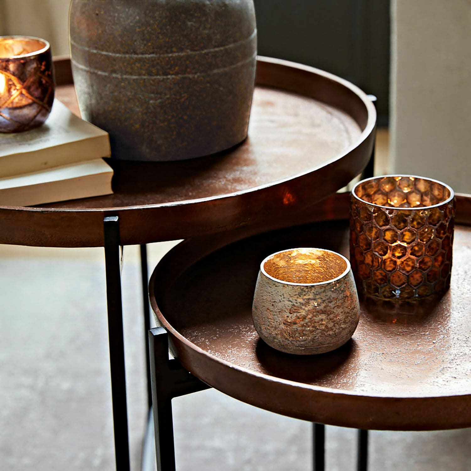 Lot de 2 tables d'appoint Thais