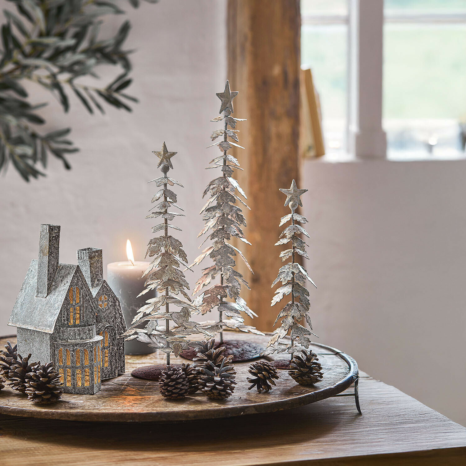 Lot de 3 arbres décoratifs Laruns