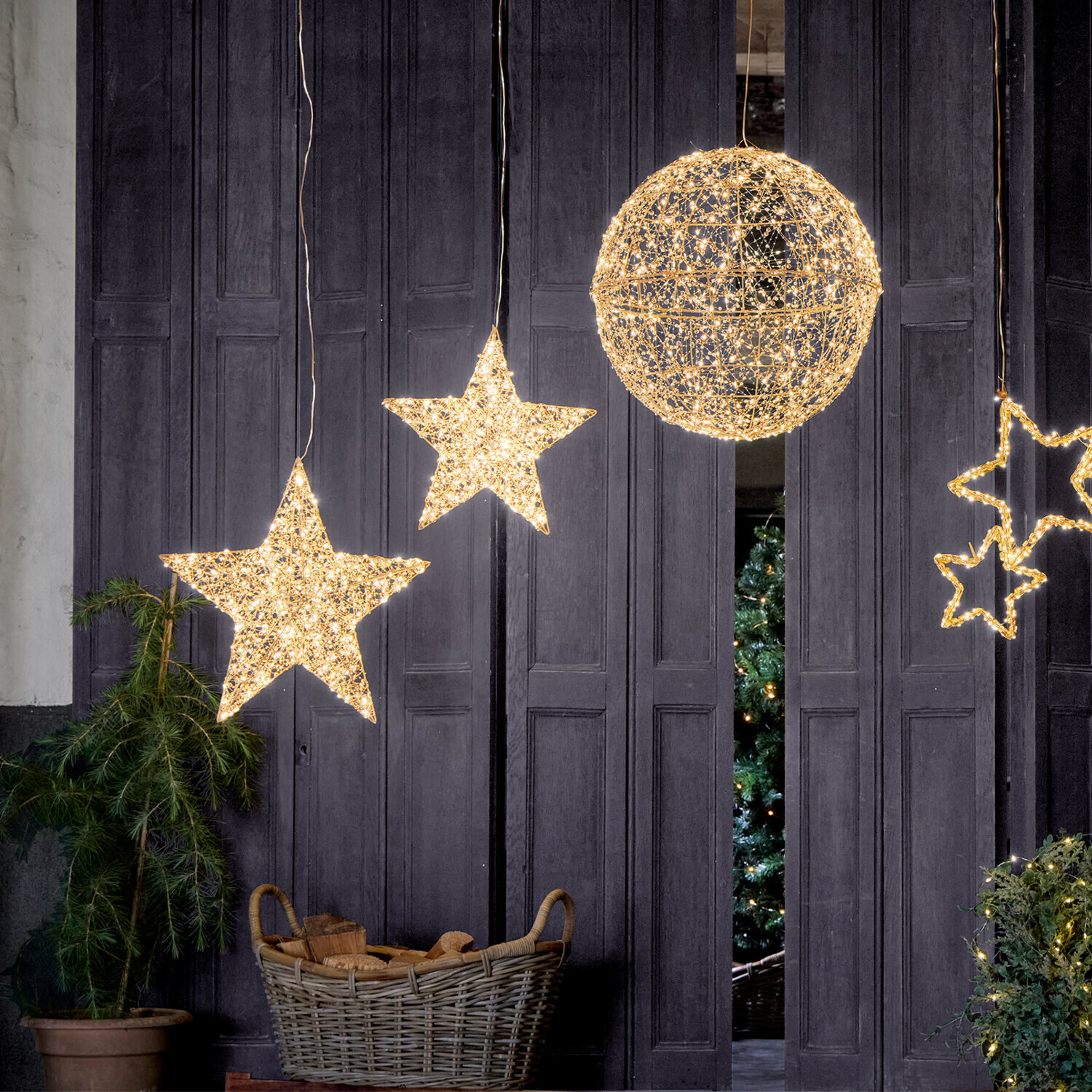 Lot de 2 étoiles à LED Brightens