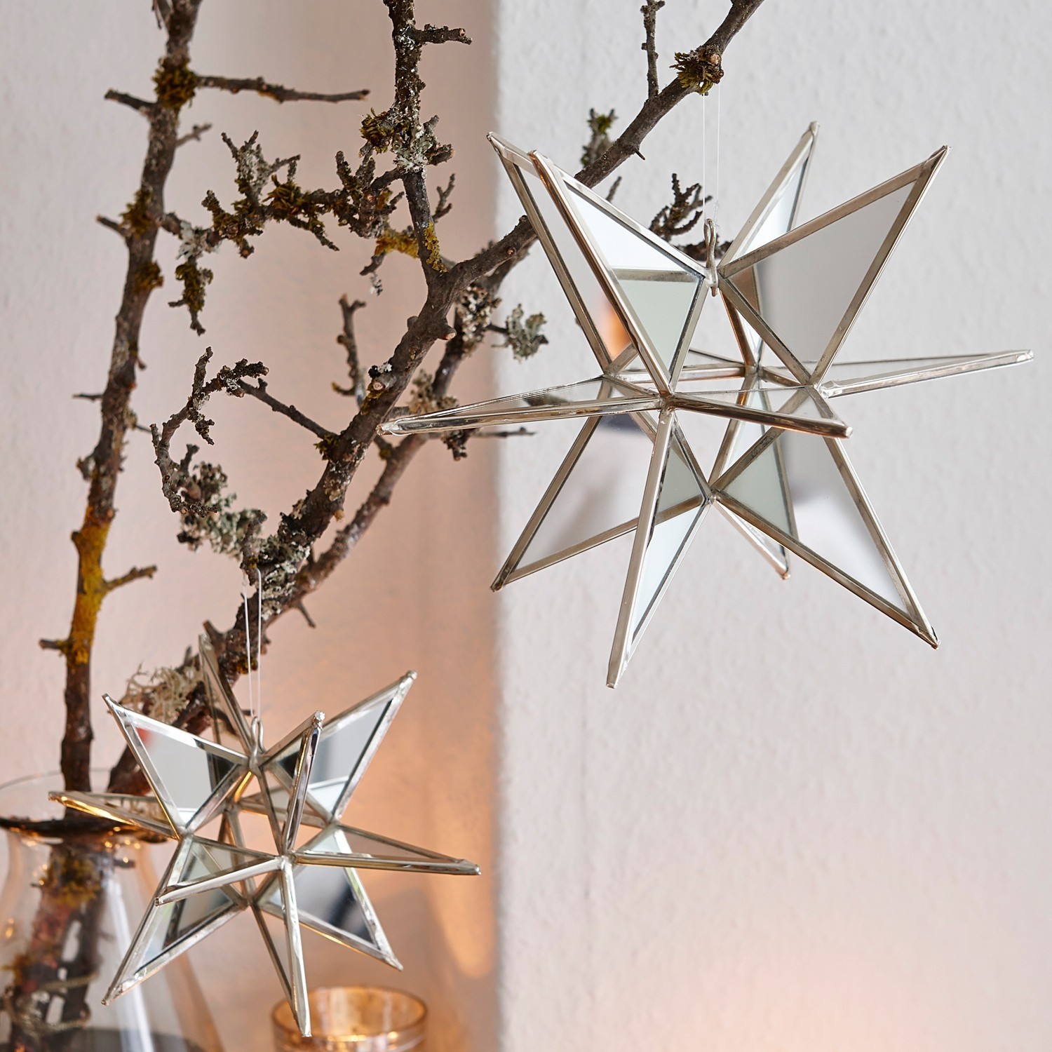 Lot de 2 décorations étoile Iven